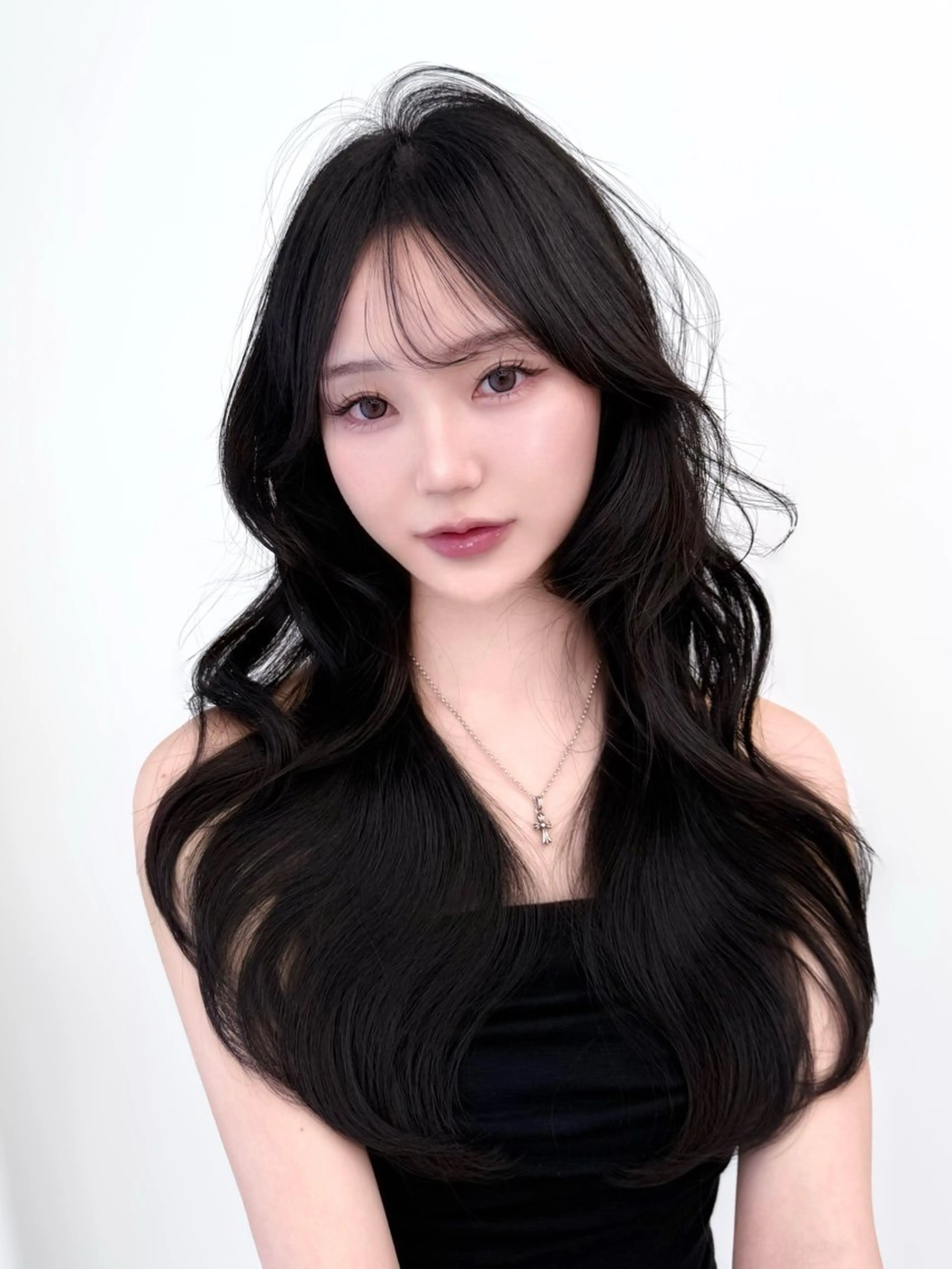 ロング カラー カット ヘアカラー トリートメント 韓国ガーリーヘア🎀 Sayaka🤍のヘアスタイル