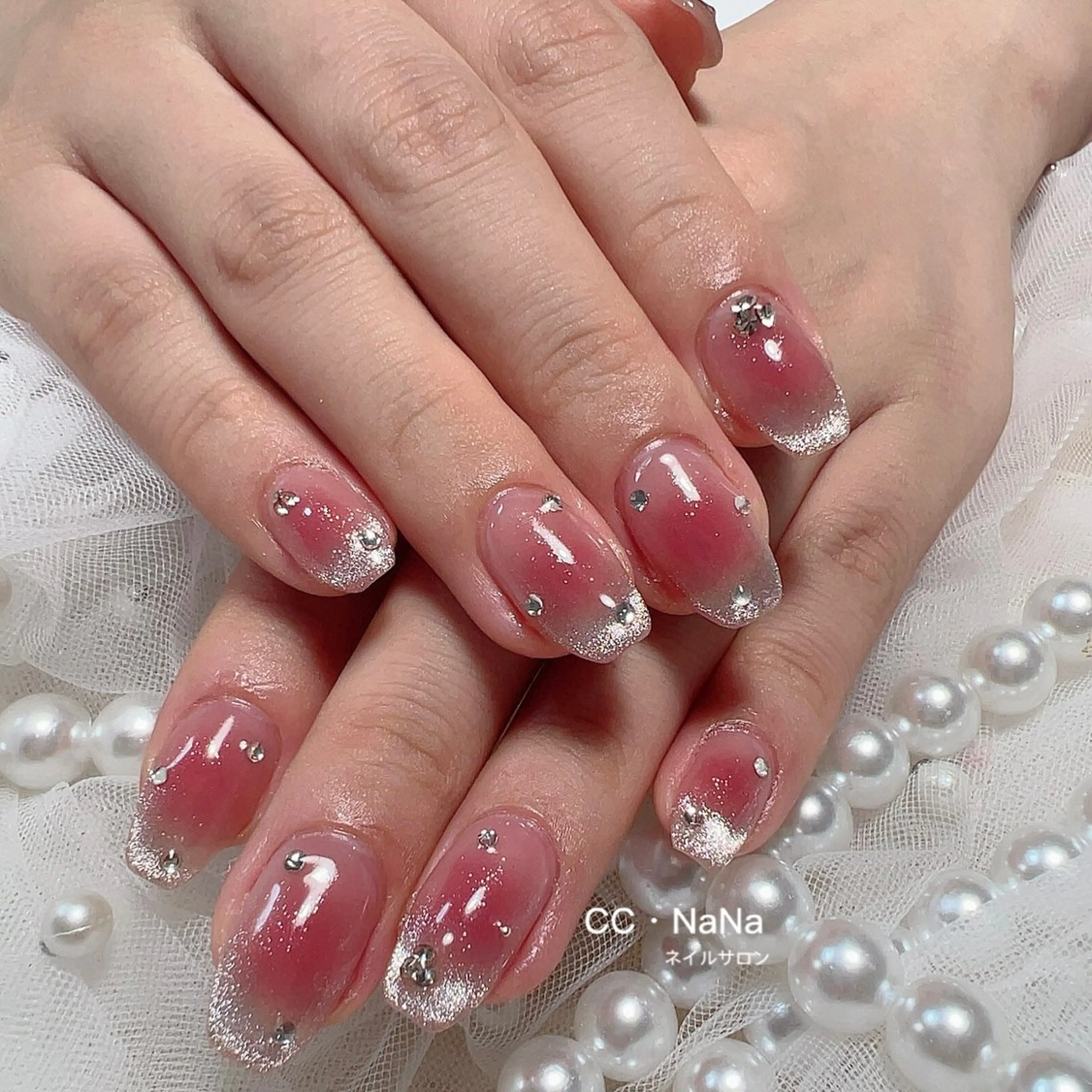 ネイル チークネイル ハンドネイル 💎CC・NaNa 韓国風ネイル🌙Cのネイルデザイン