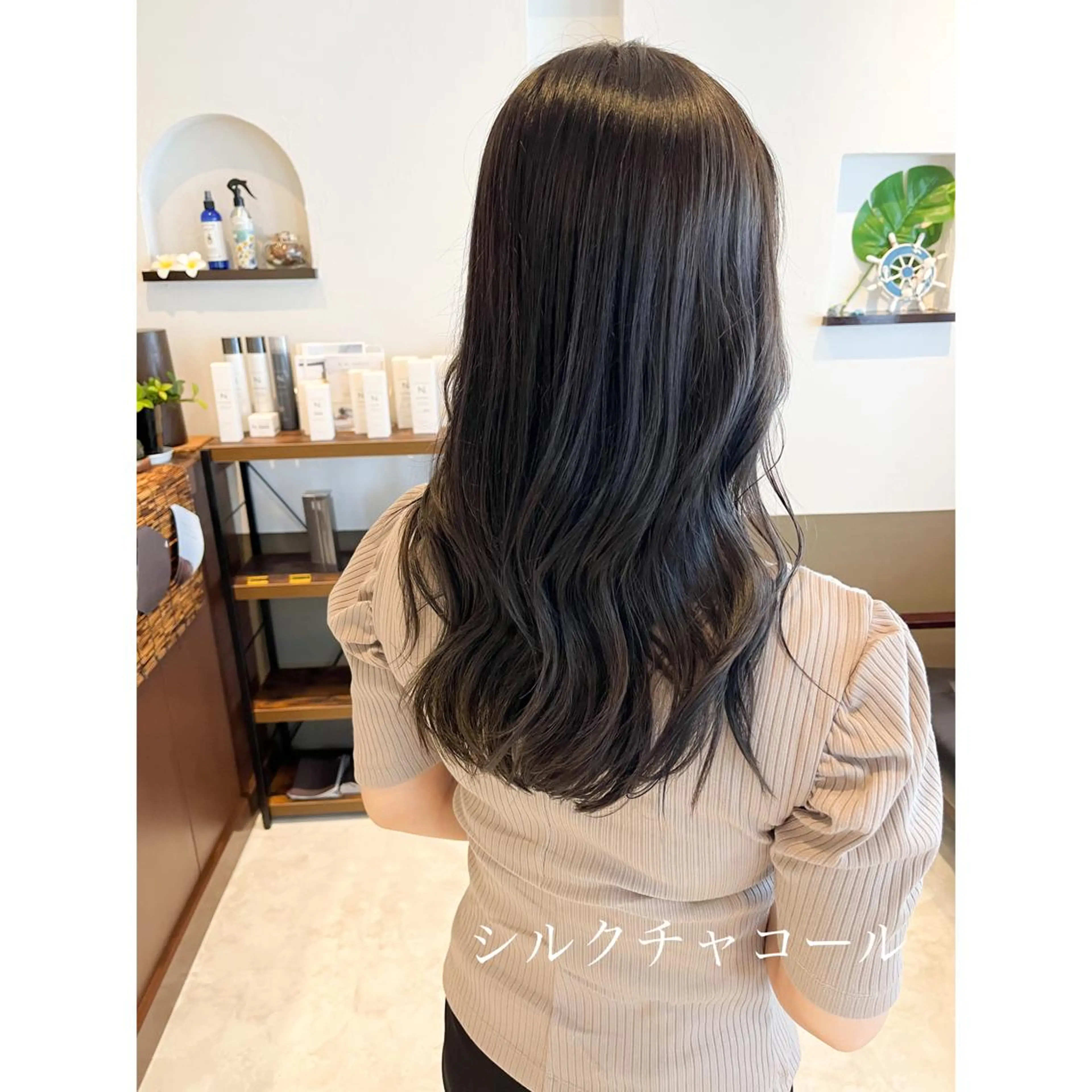 セミロング カラー 坂井田 浩樹のヘアスタイル