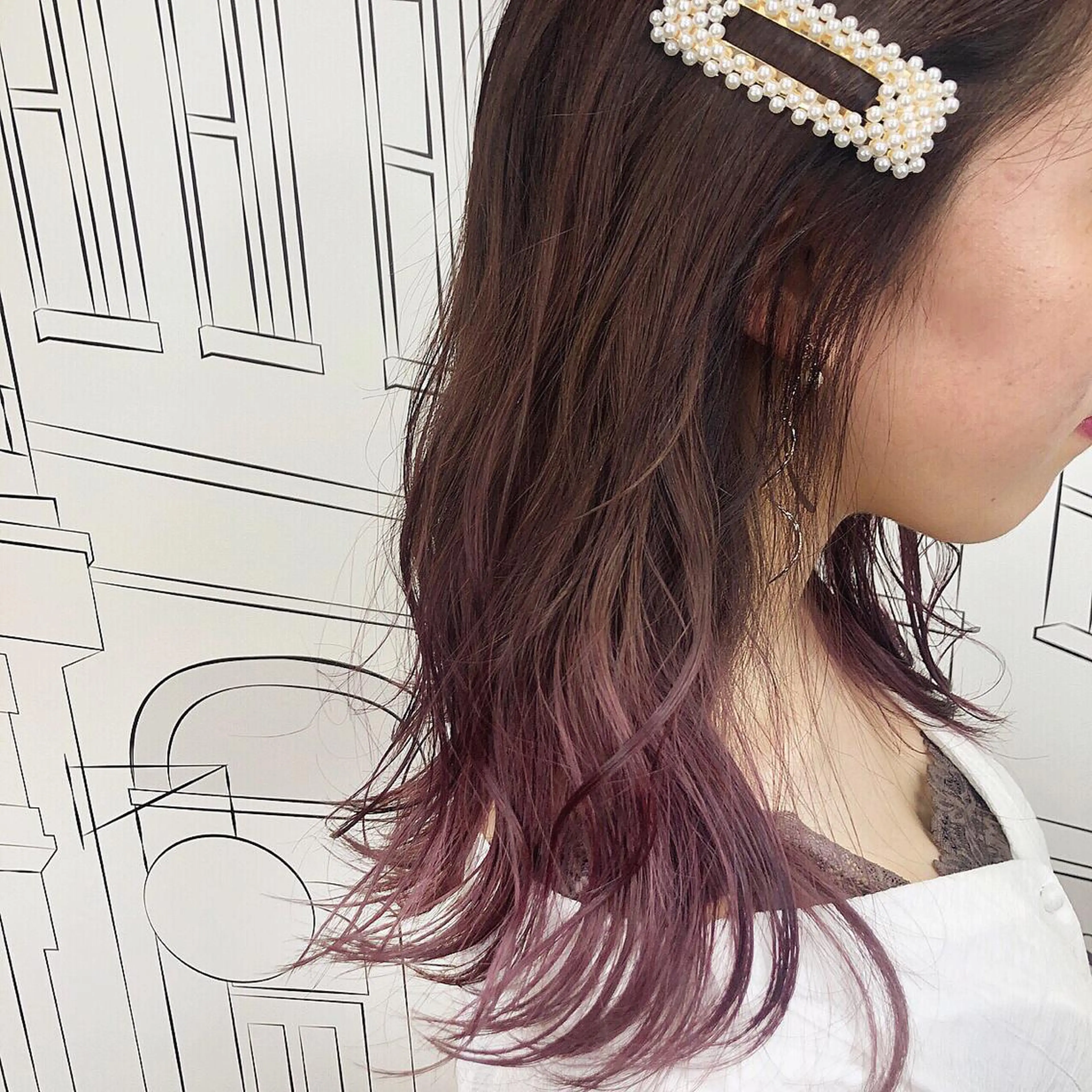 ミディアム カラー TOMOKA 艶髪/透明感カラーのヘアスタイル