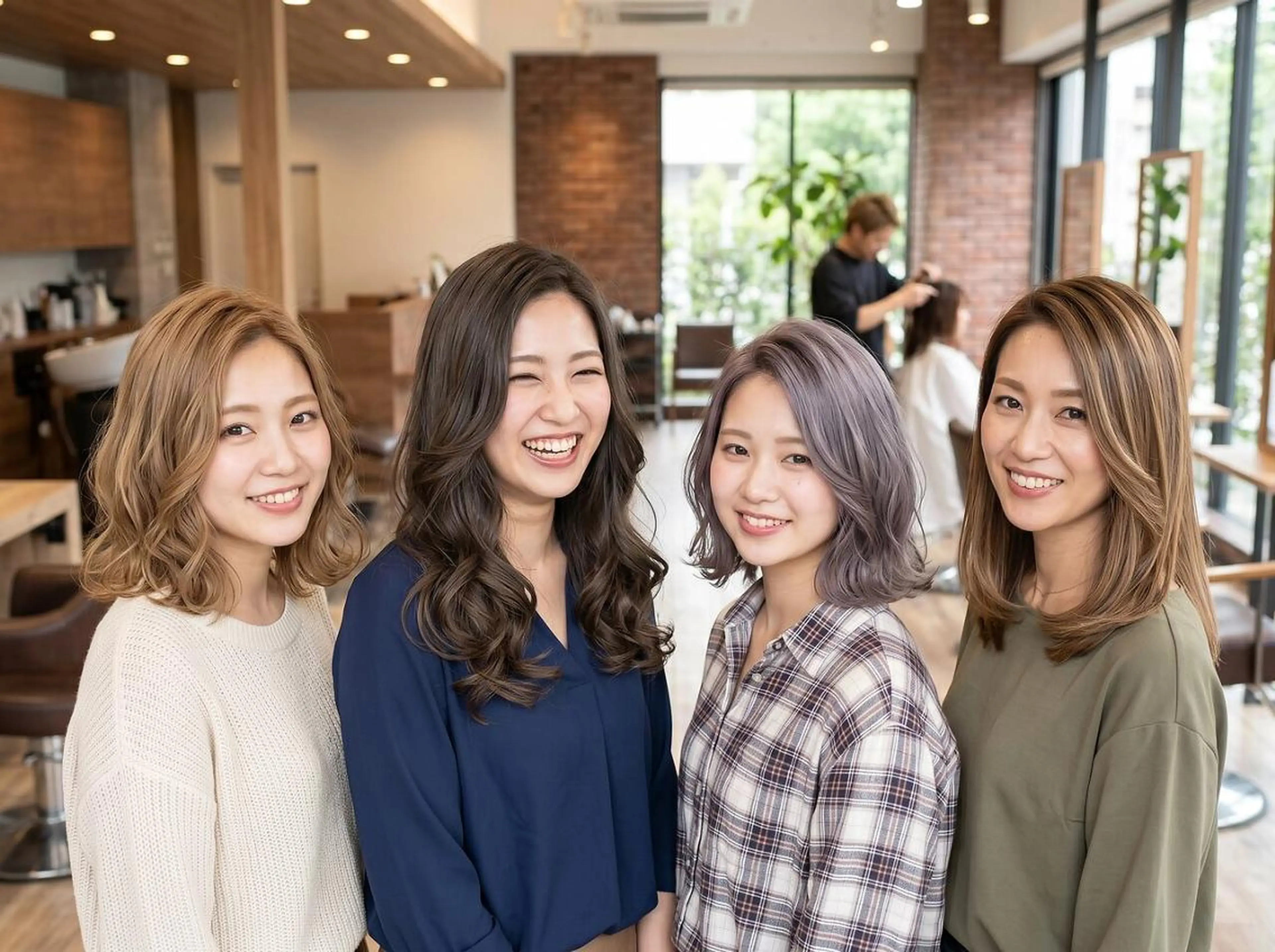 オージュアトリートメント+カラー+揃えるだけカット+スタイリング 巻きもokの写真