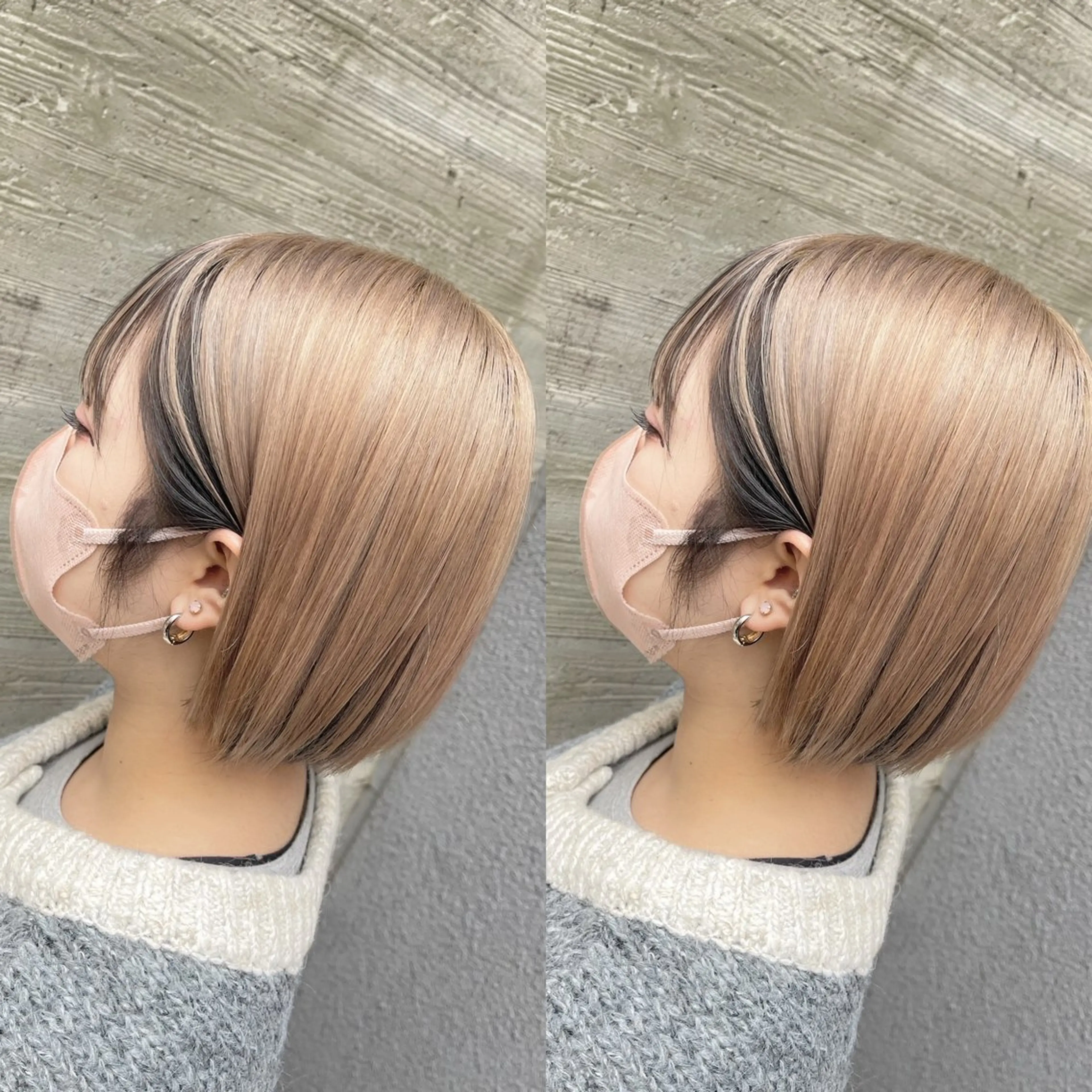 ショート カラー ブリーチ ケアブリーチ デザインカラー イヤリングカラー ハイトーンカラー ヘアカラー トリートメント オージュアソムリエ DAIKI⭐️のヘアスタイル