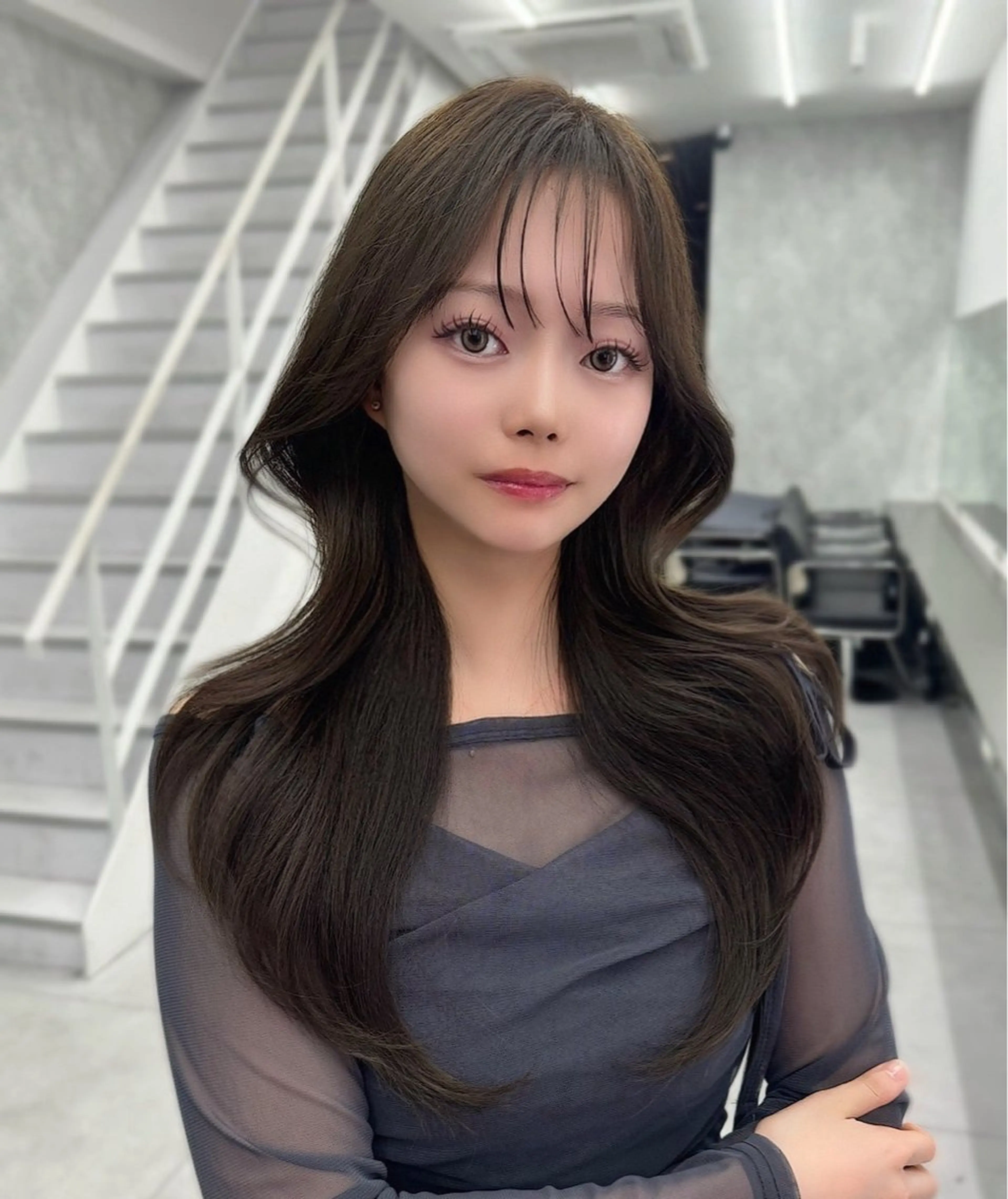 【学生限定👩‍🎓】 似合わせカット＋カラー＋トリートメント（韓国ヘア/レイヤー/髪質改善/艶カラー/ミニモ学割）の写真