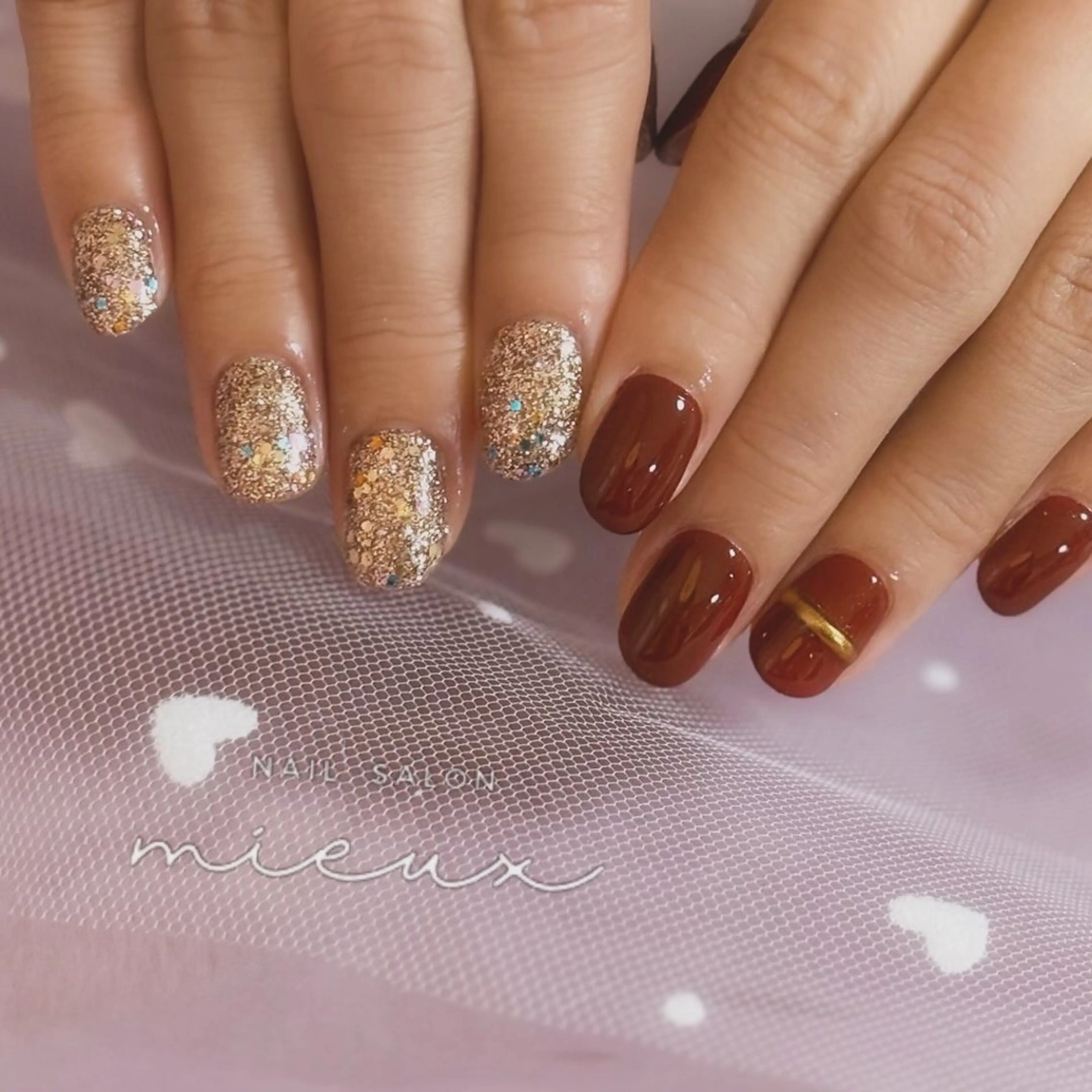 ネイル ミラーネイル ハンドネイル nail salon  mieux所属・nailsalon mieuxのネイルデザイン