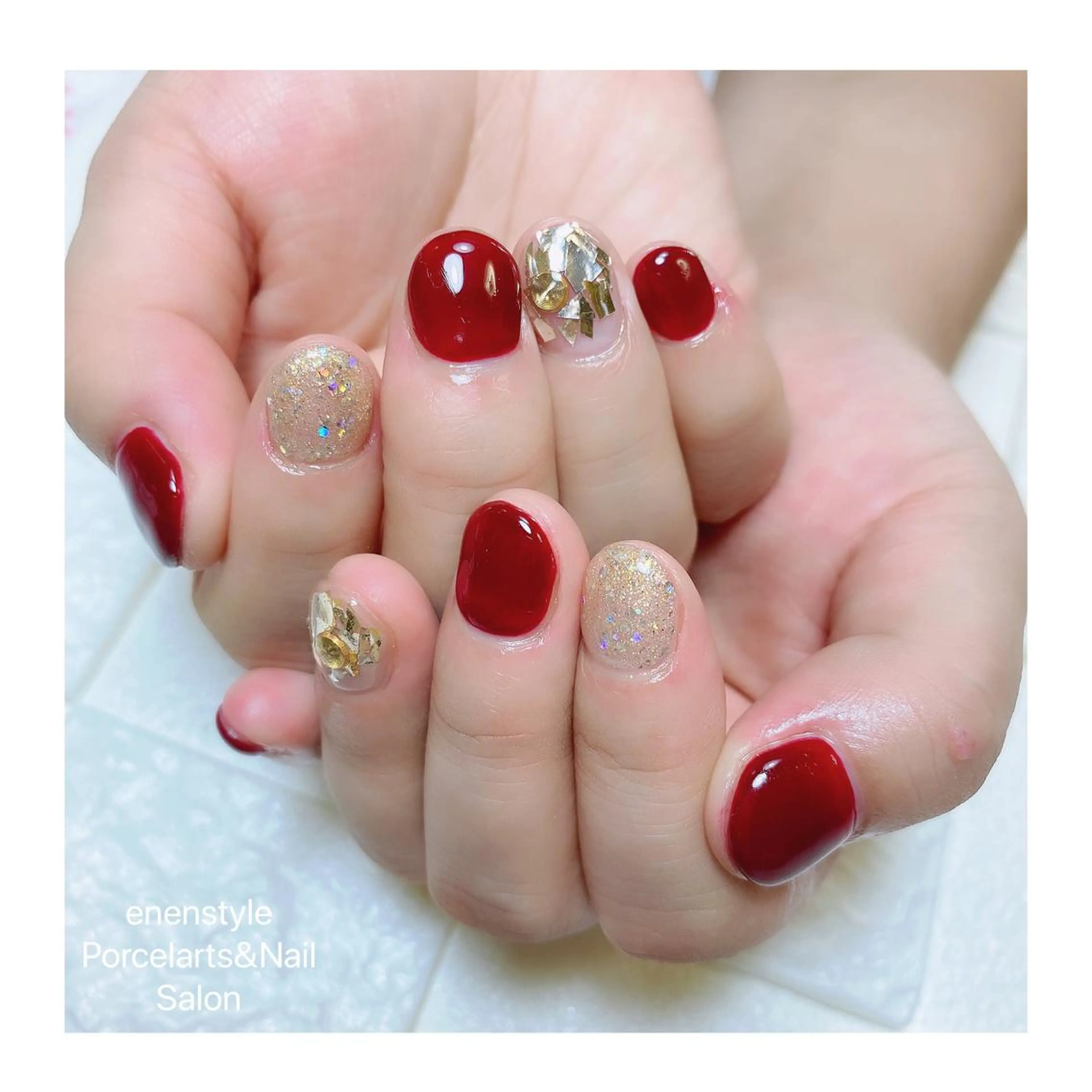 ショート ネイル ハンドネイル 👑enen style👑のネイルデザイン