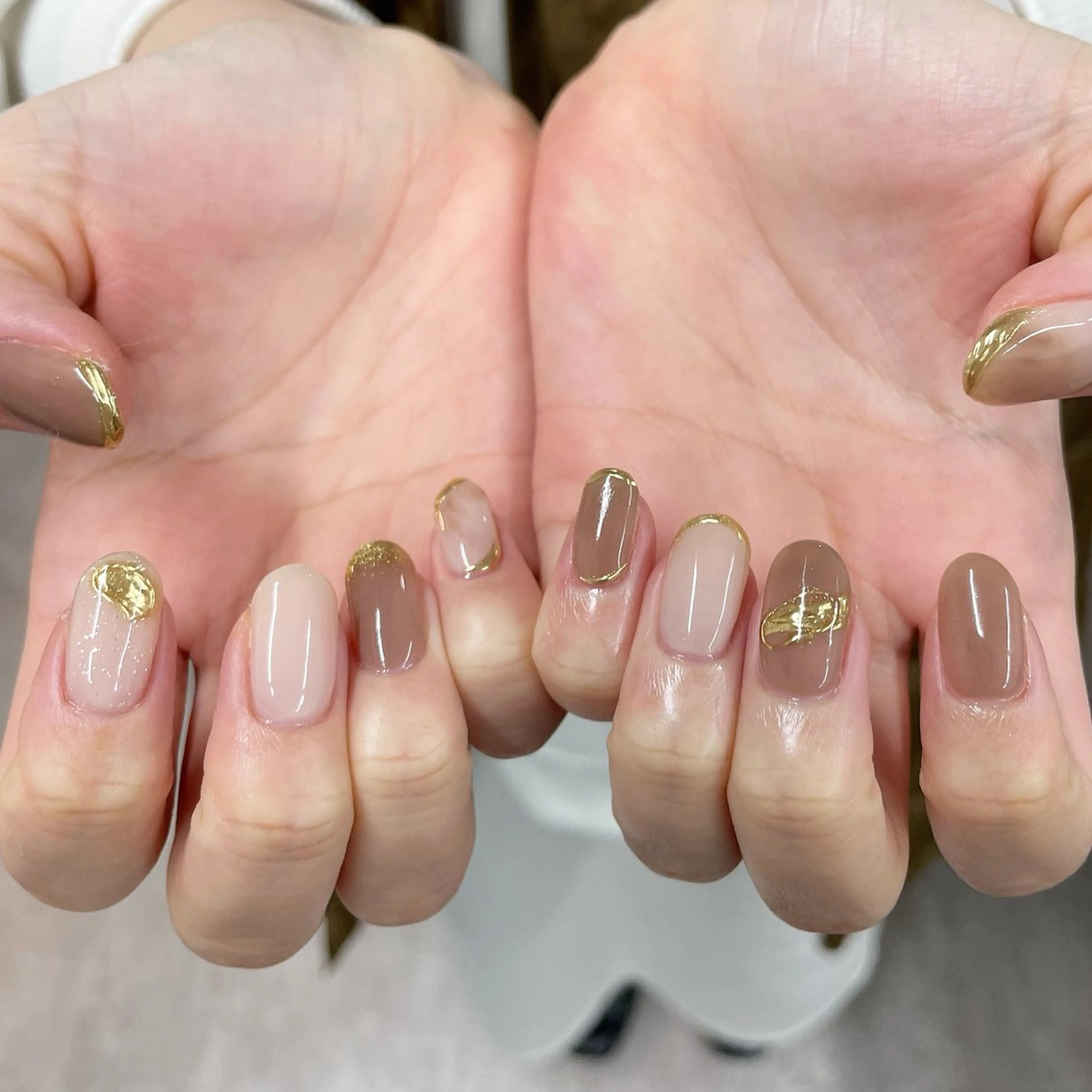 ネイル アートネイル 持ち込み ニュアンスネイル ハンドネイル Bianca川越西口 KITAZAKI🫧のネイルデザイン