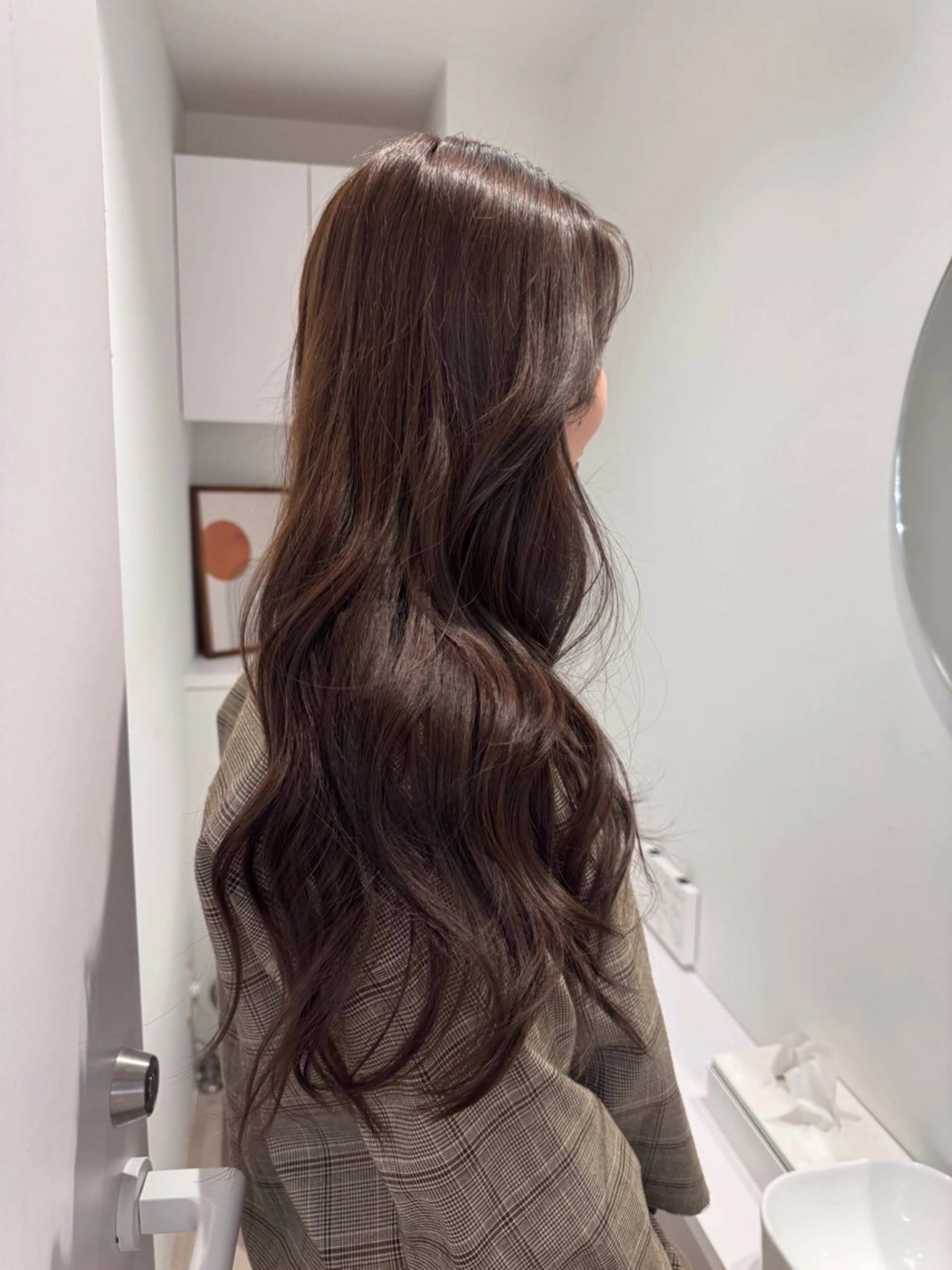 ロング ヘアカラー 透明感カラー🫧⌇ AO🫐🩵のヘアスタイル