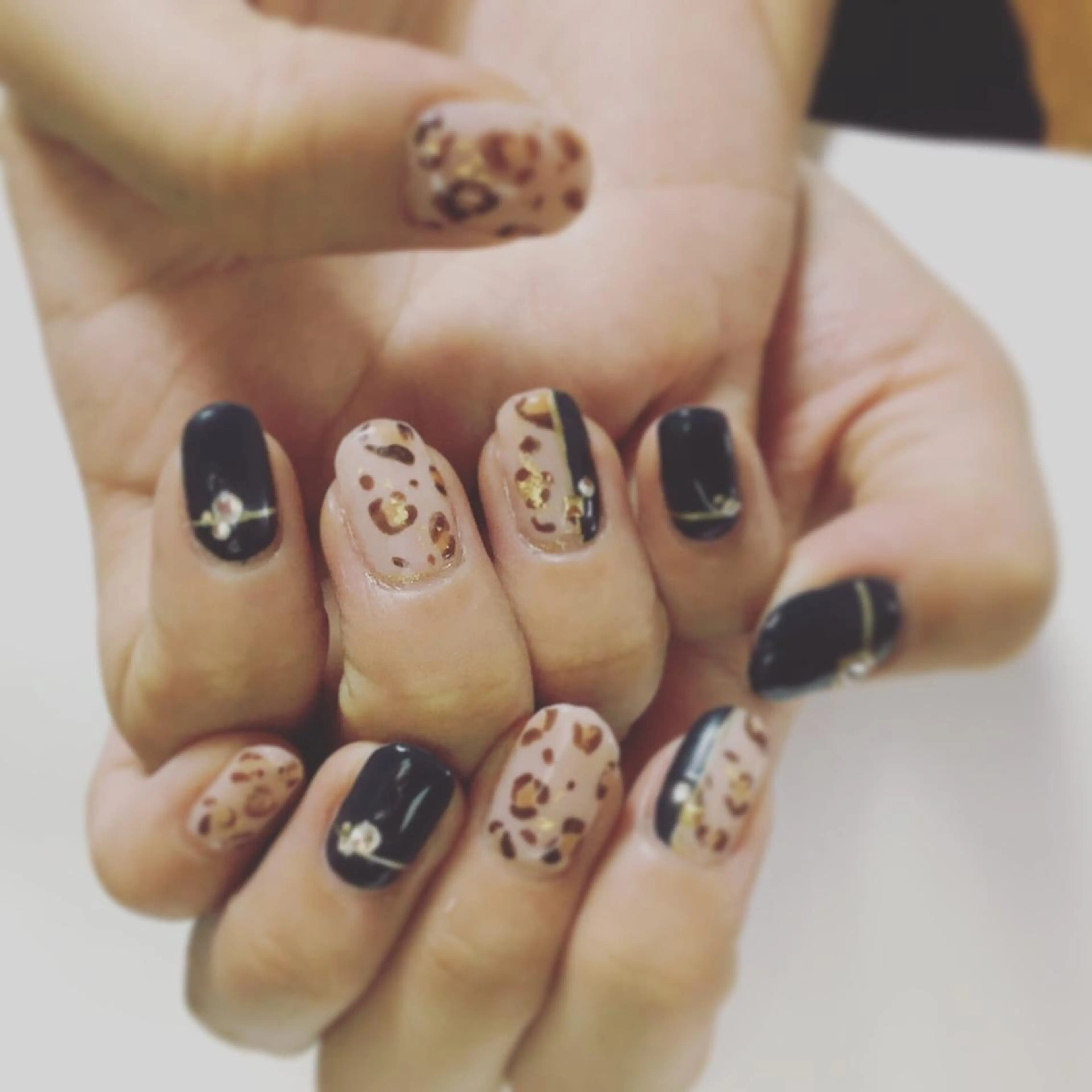 ネイル アニマル柄 グリーン gui amichanのネイルデザイン