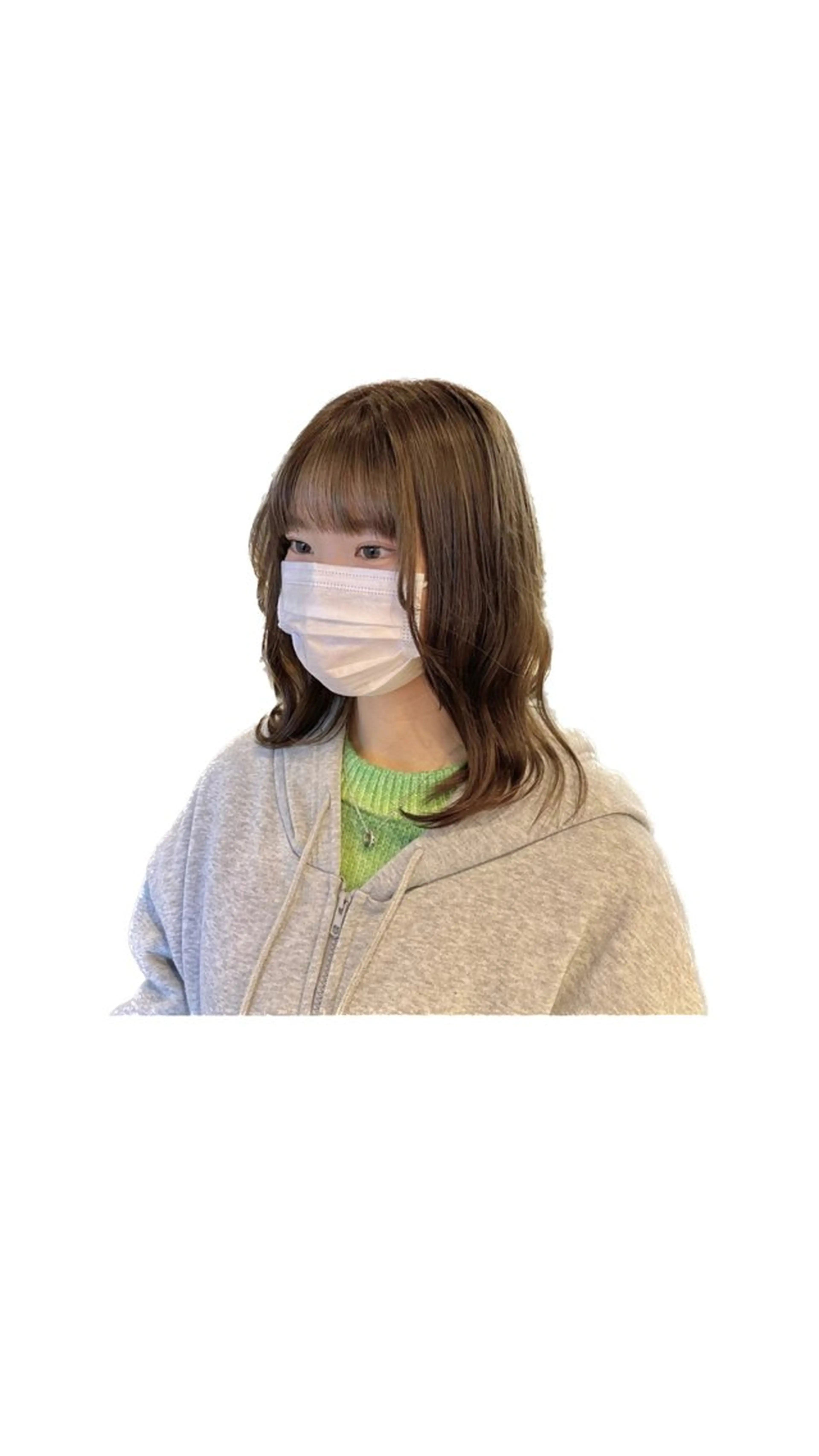 セミロング カラー ベージュカラー カット ヘアカラー トリートメント ナチュラル＆ラフヘア 松尾 凌のヘアスタイル