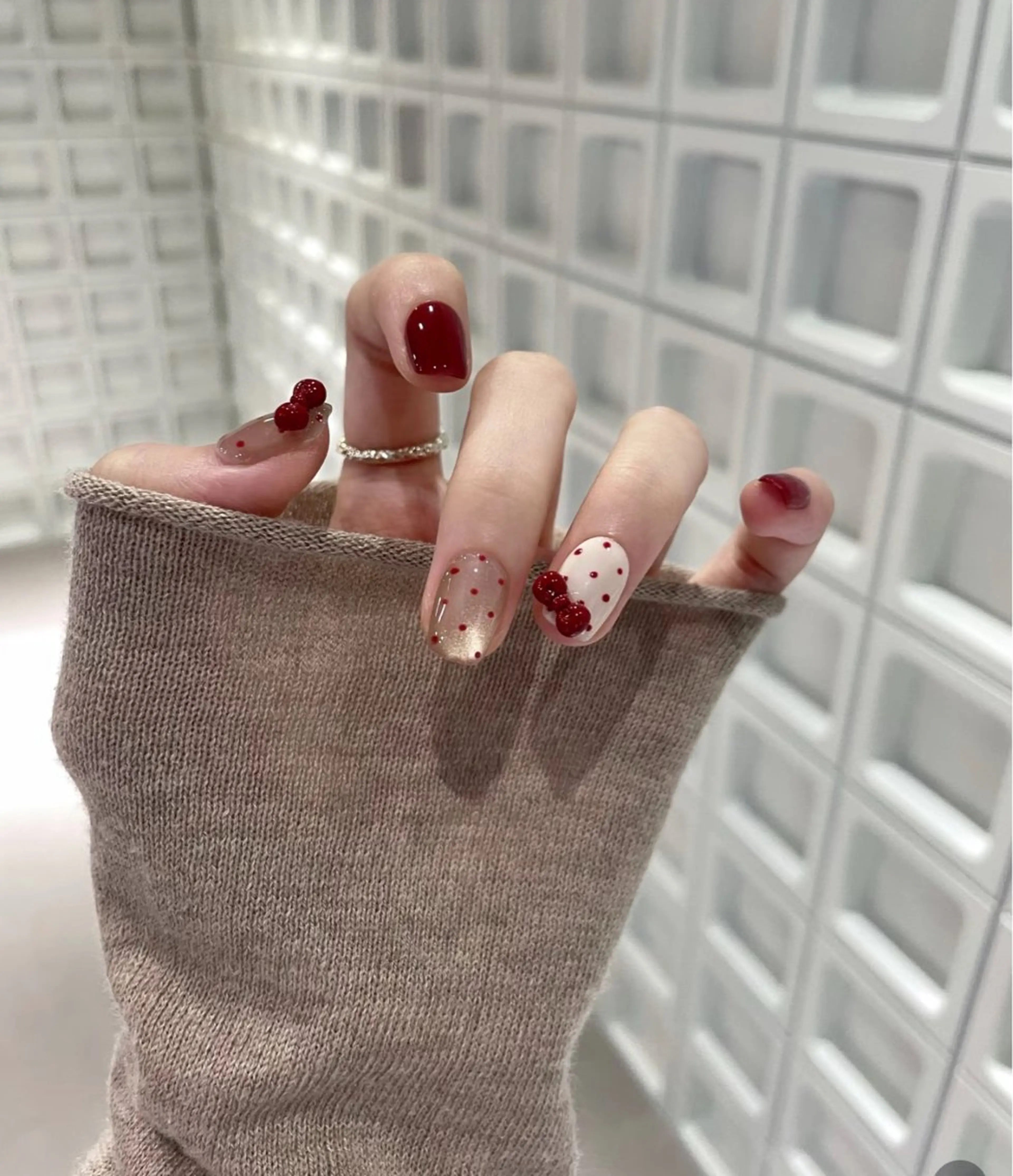 ネイル チークネイル フットネイル フレンチネイル グラデーション 韓国ネイル Ribbonnail salonのネイルデザイン