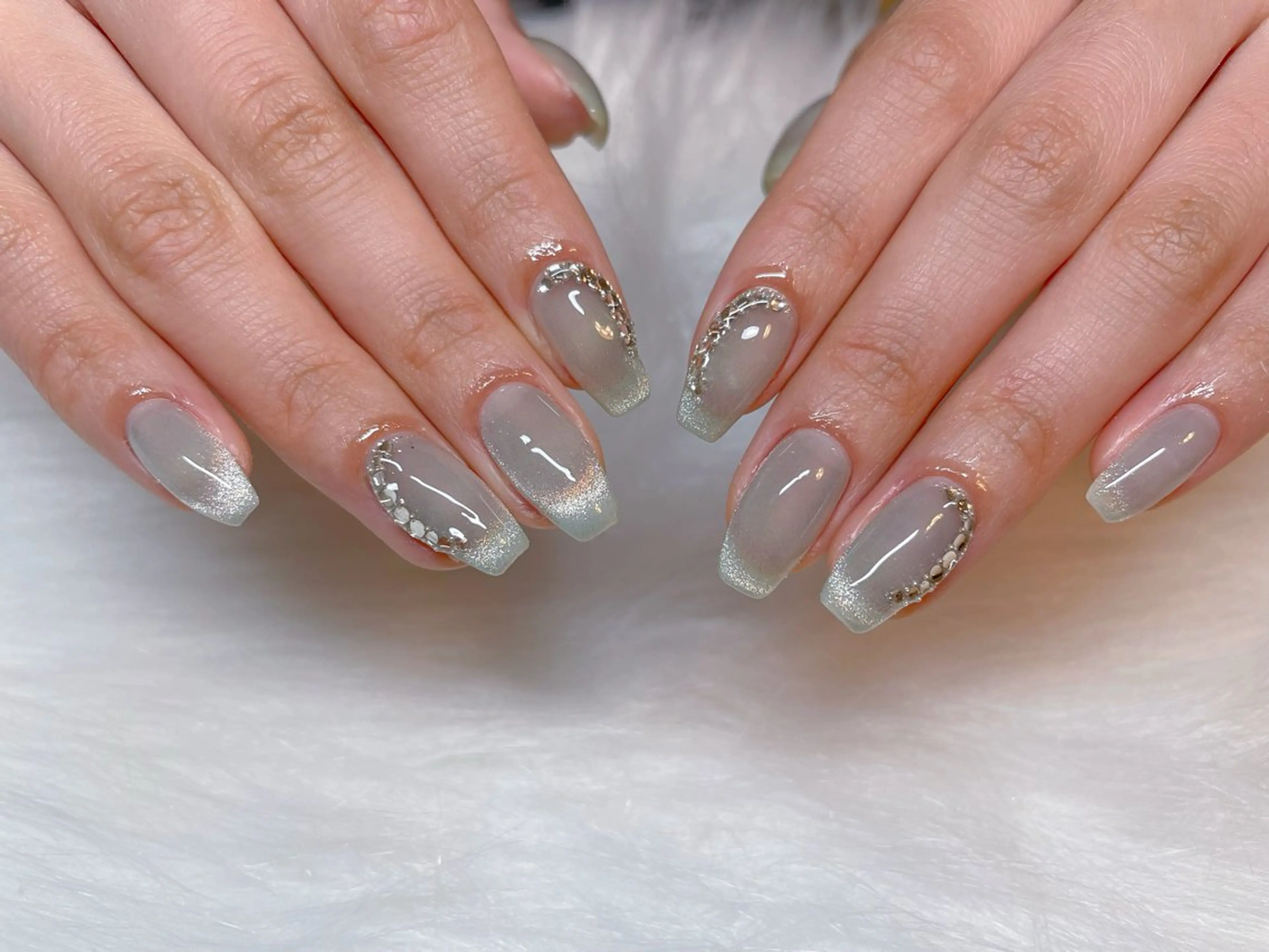 ネイル フレンチネイル マグネットネイル ワンカラーネイル エン Nail salonのネイルデザイン