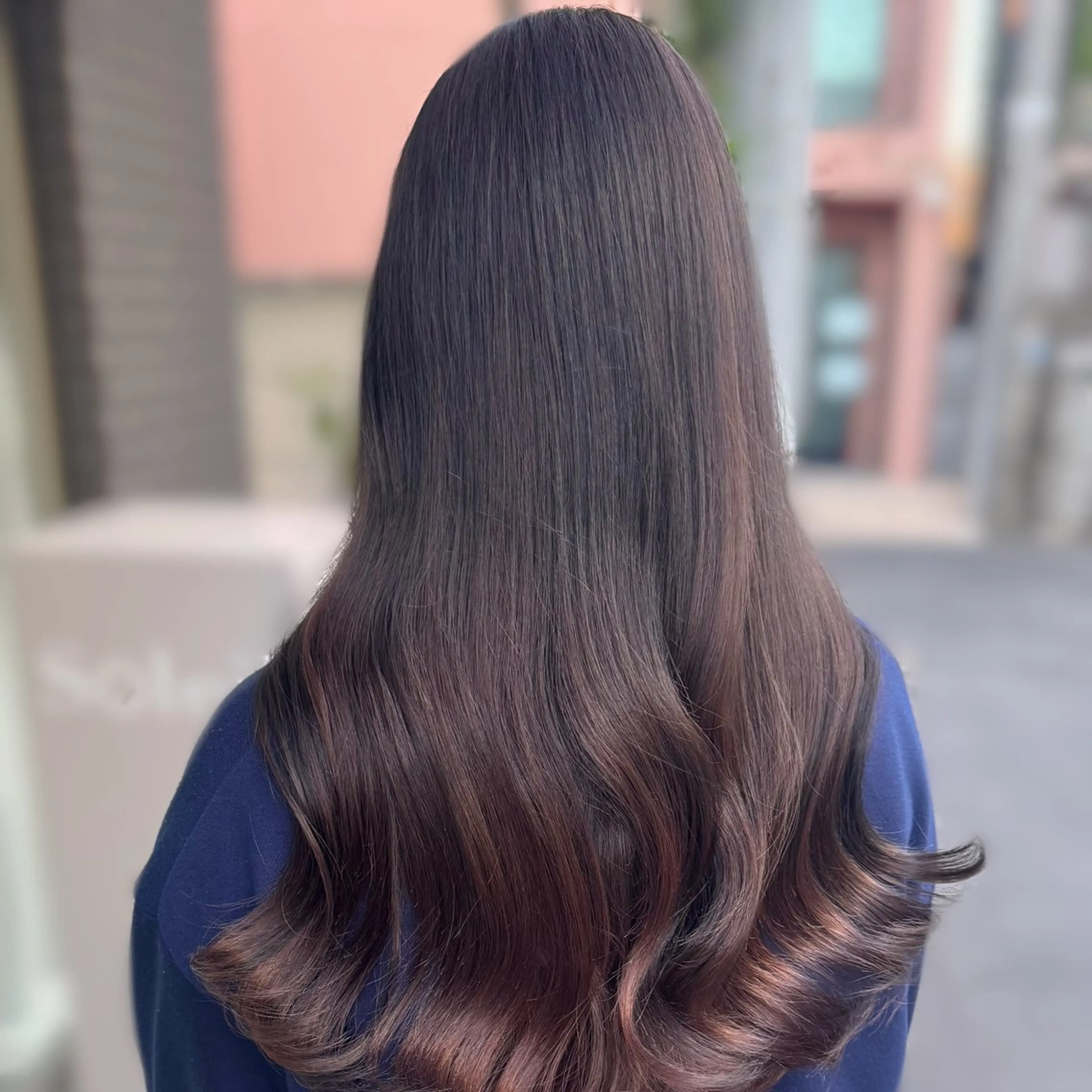 ロング カラー ブリーチ ラベンダーカラー ブリーチなしカラー カット ヘアカラー トリートメント ブリーチなしカラー kana🐱のヘアスタイル