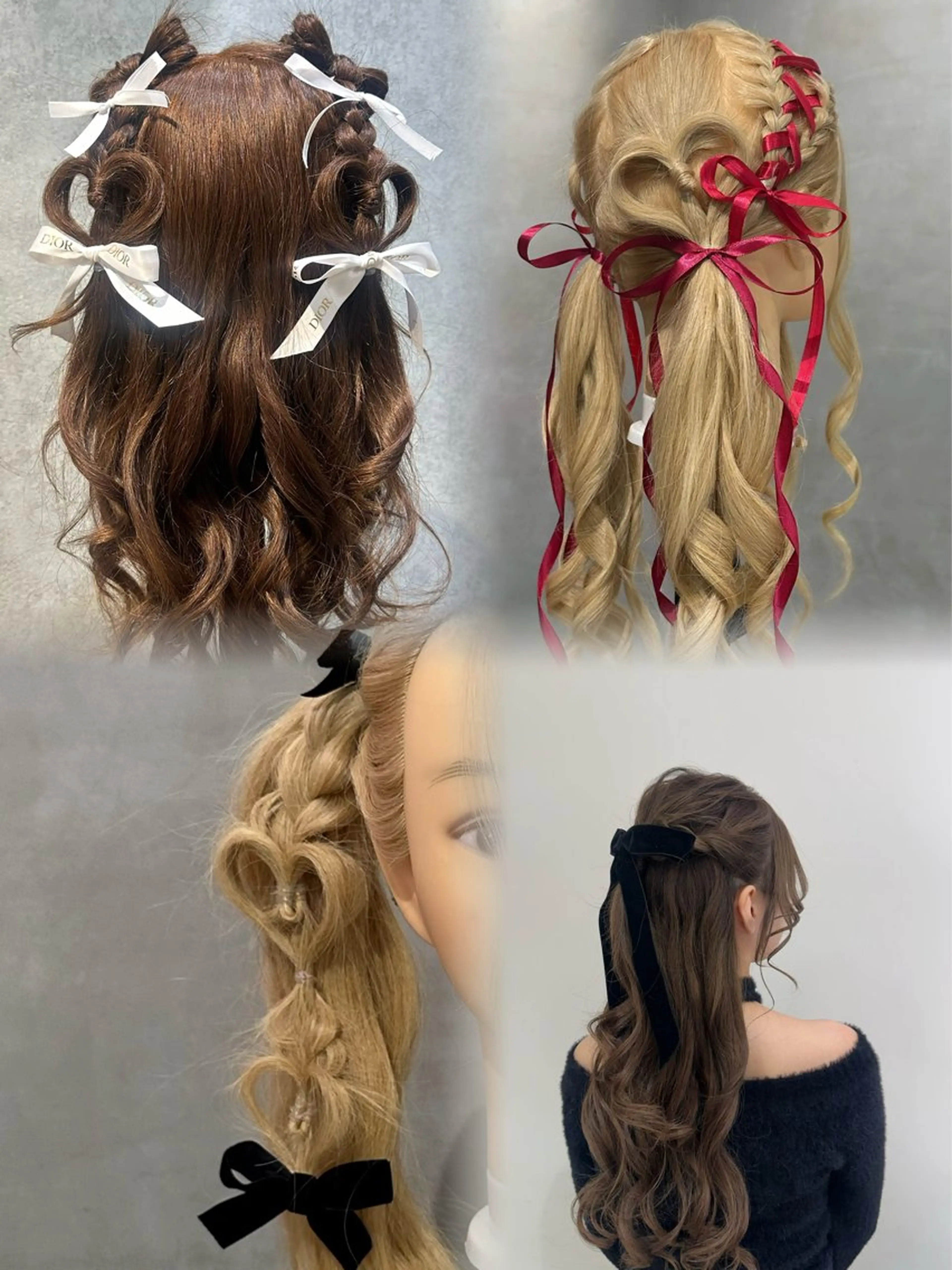 ヘアアレンジ 銀座レイヤーカット ×シースルー前髪のヘアスタイル