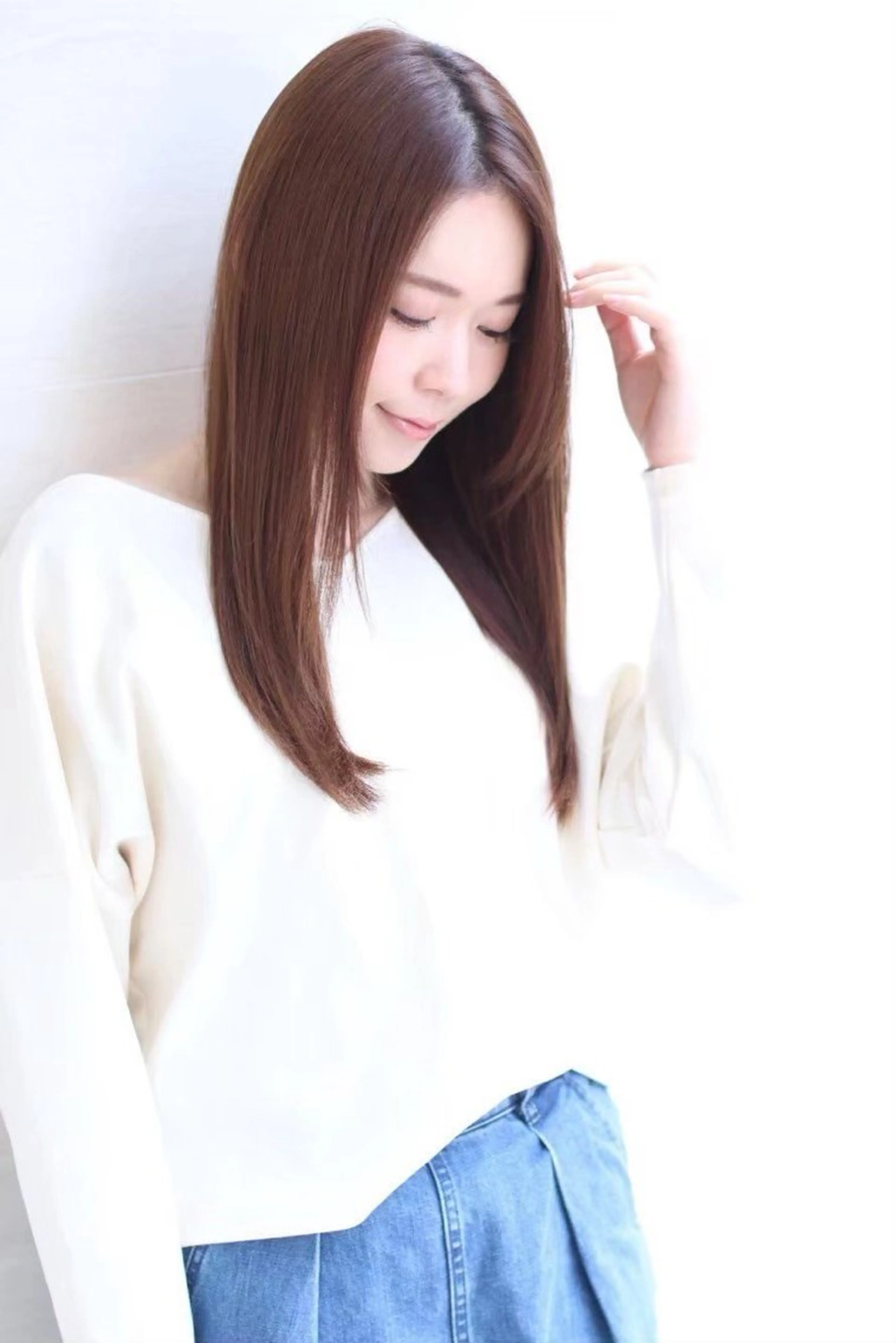 セミロング カラー パーマ ヘアアレンジ ベージュカラー ORO西宮/ ナカエ テッタのヘアスタイル