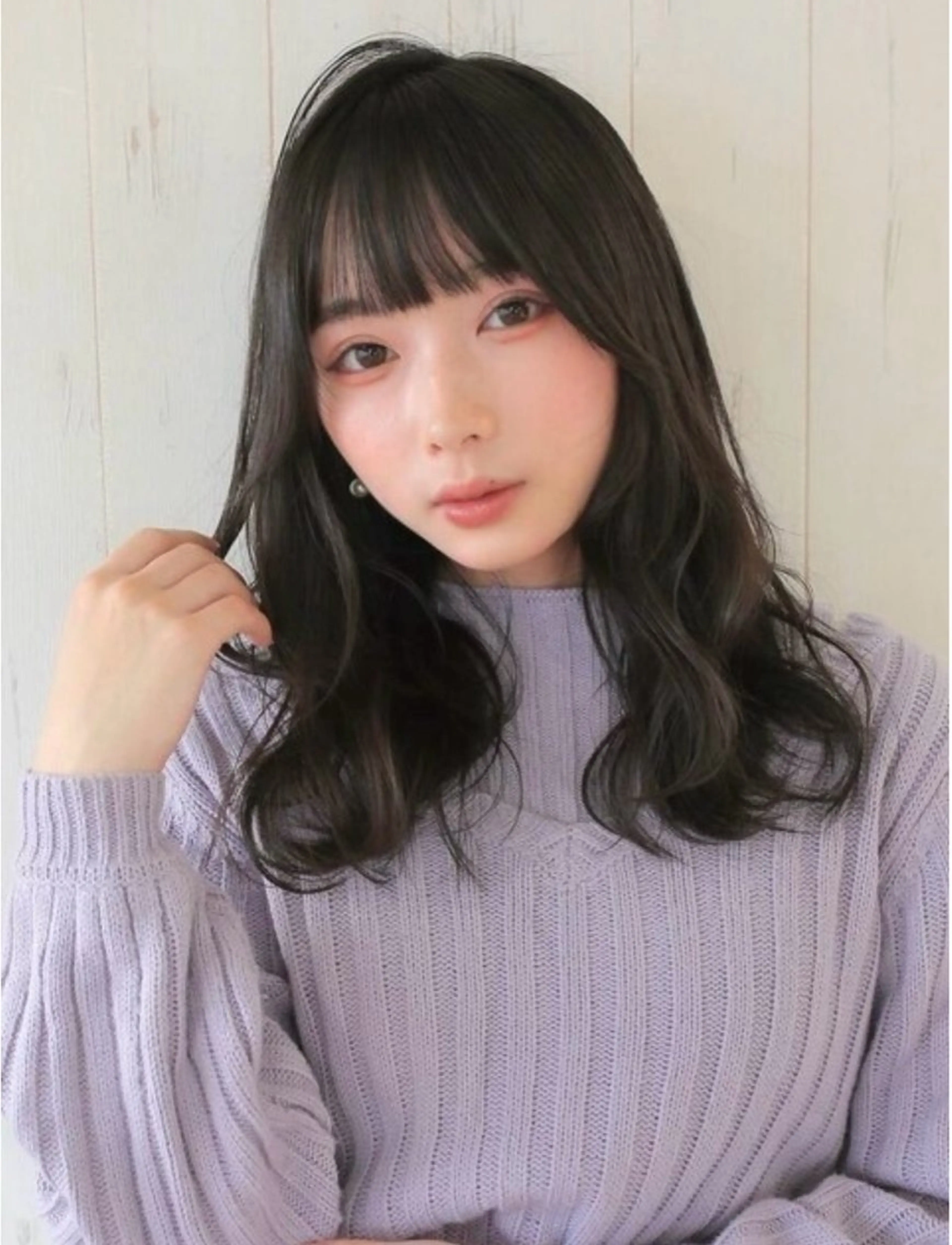 セミロング カラー ヘアアレンジ ヘアカラー 小林 あすかのヘアスタイル