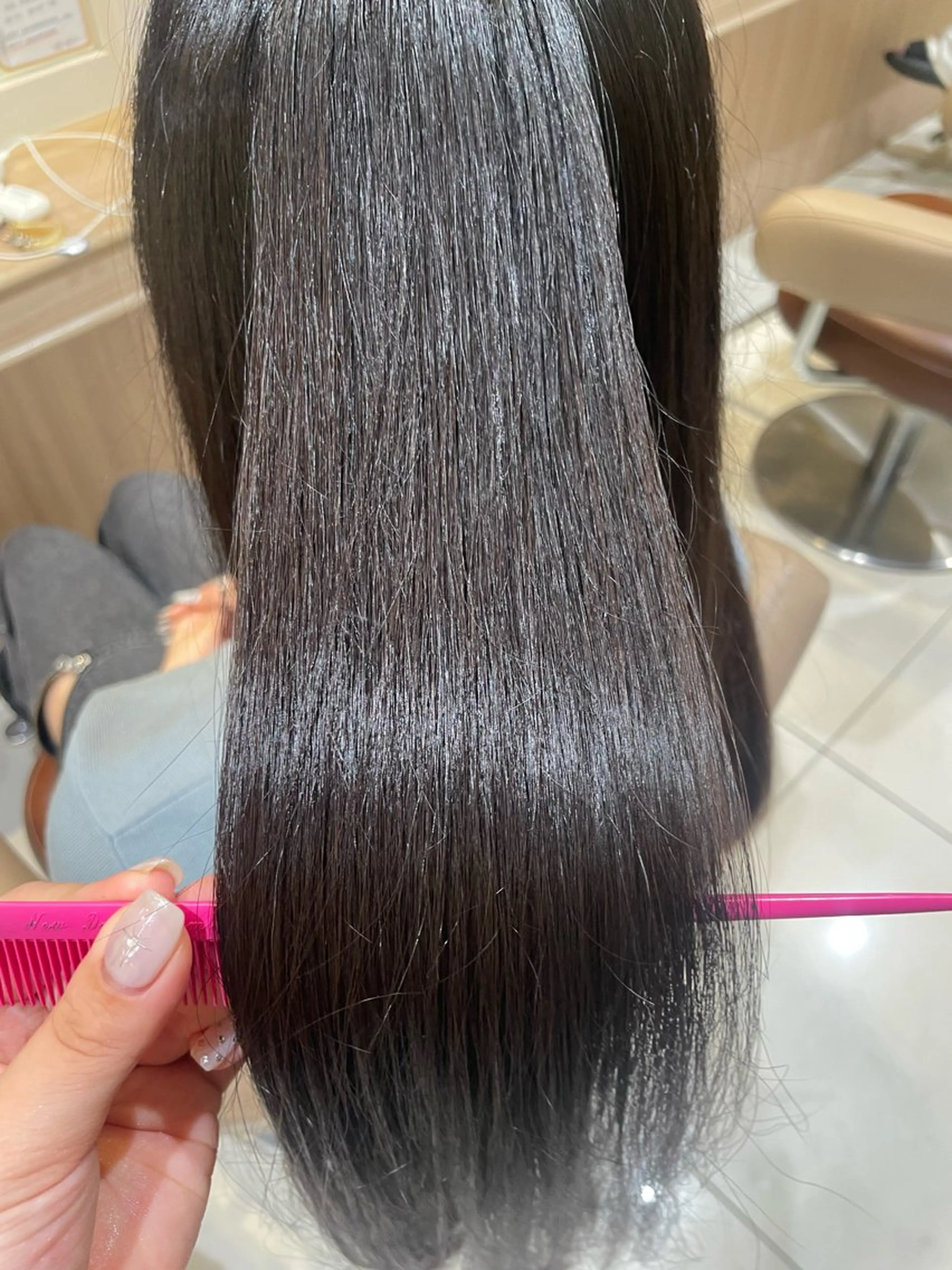 ロング パーマ カット 縮毛矯正 トリートメント 韓国ヘアメイク🎀/ 縮毛矯正✨山本媛香のヘアスタイル