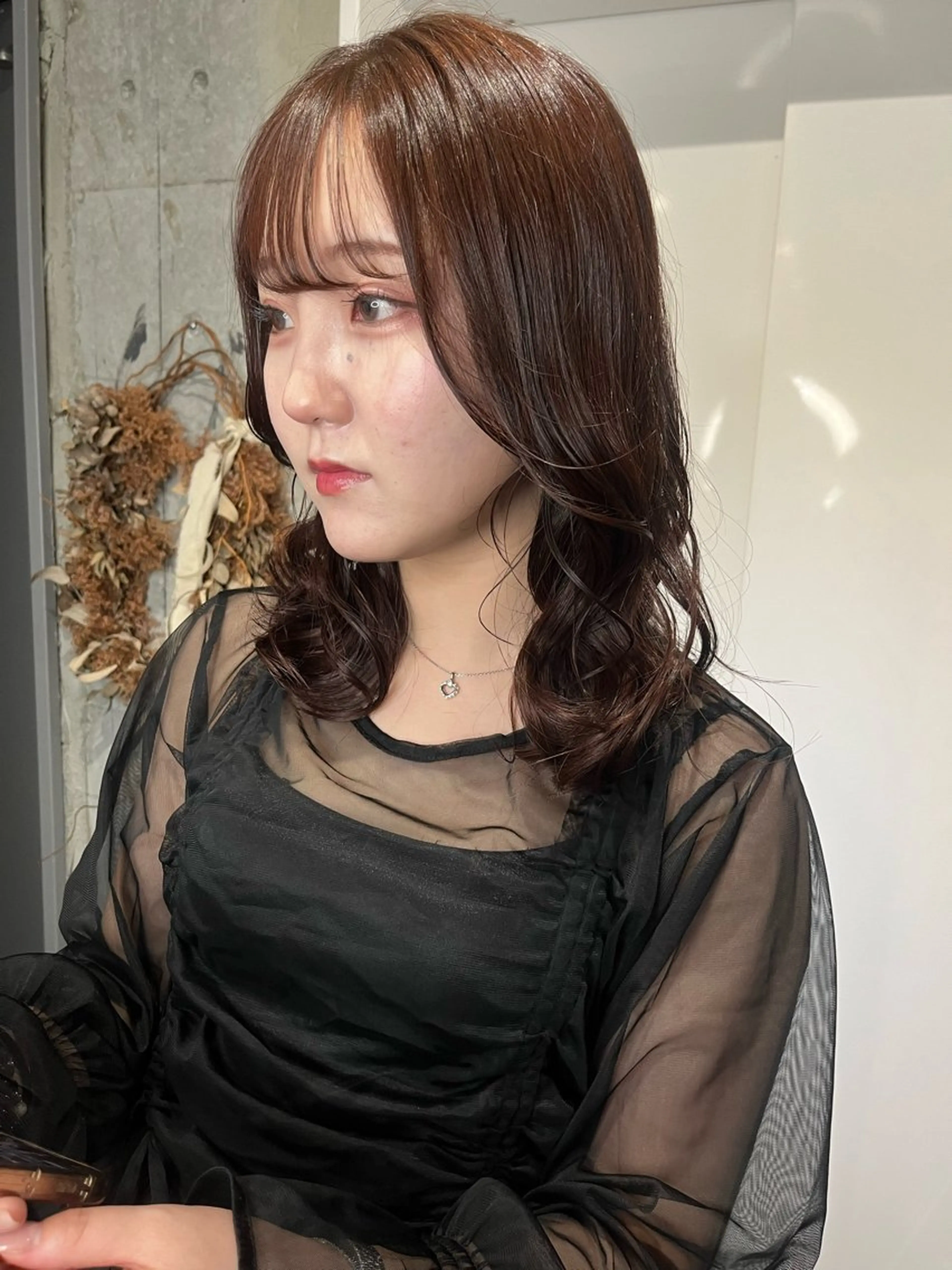 ミディアム カラー ヘアカラー トリートメント 駅チカ【ali'i】 アリイ花崎友美☘のヘアスタイル