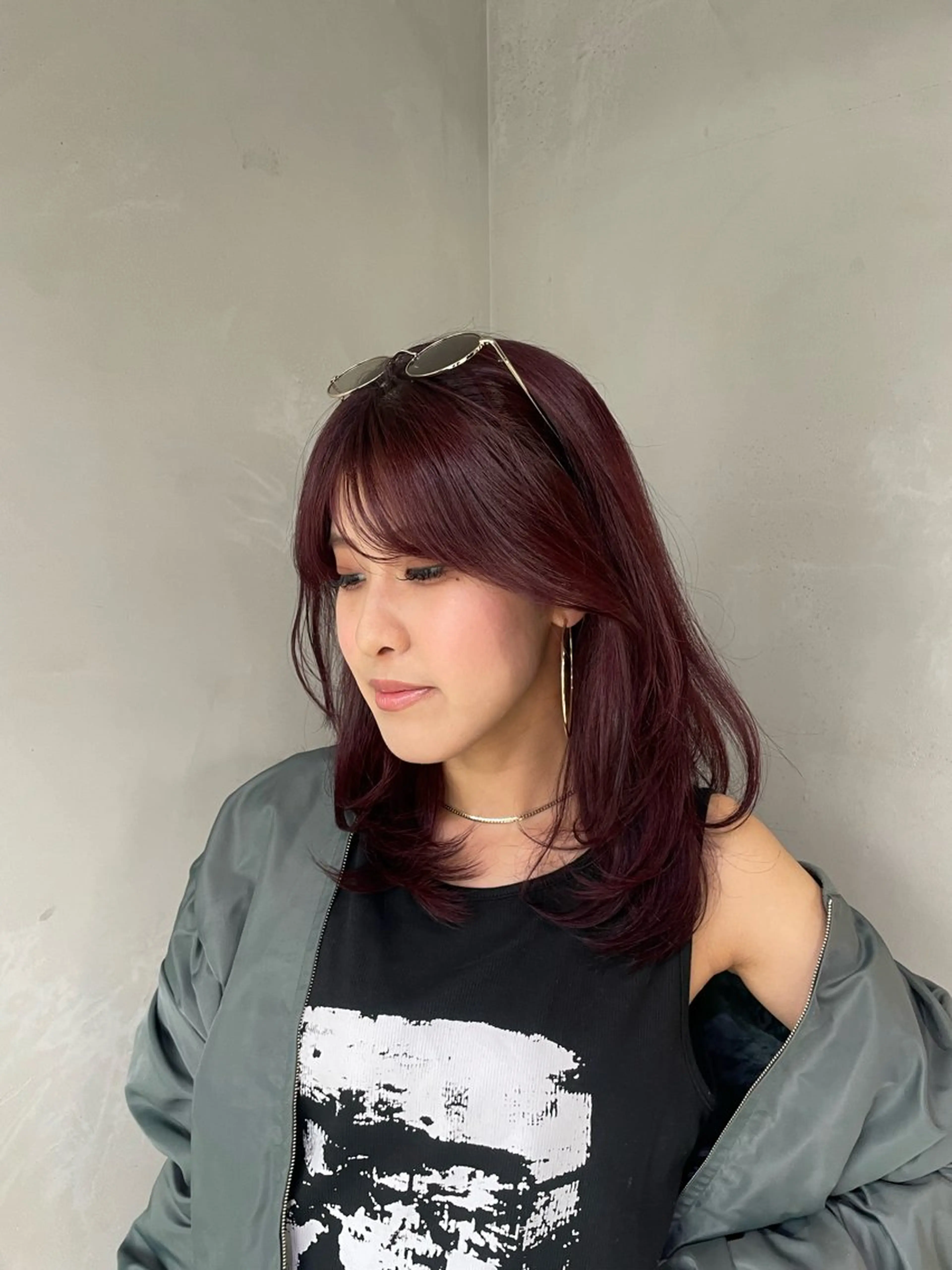 セミロング カラー カット ヘアカラー トリートメント 新宿/透明感カラー/ 髪質改善/桜良のヘアスタイル