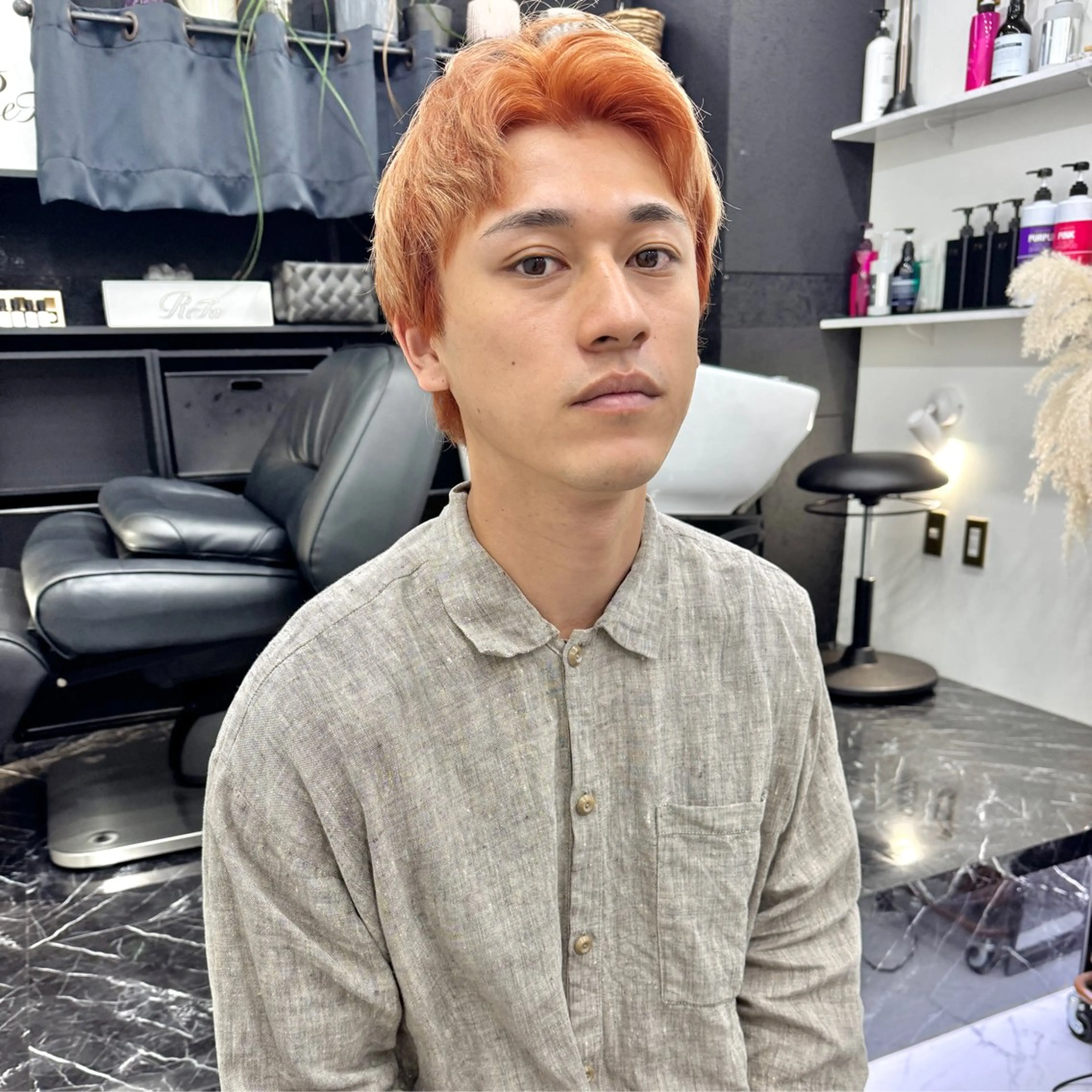 ショート メンズ ケアブリーチ×ハイト ーン専門/SHOTAのヘアスタイル