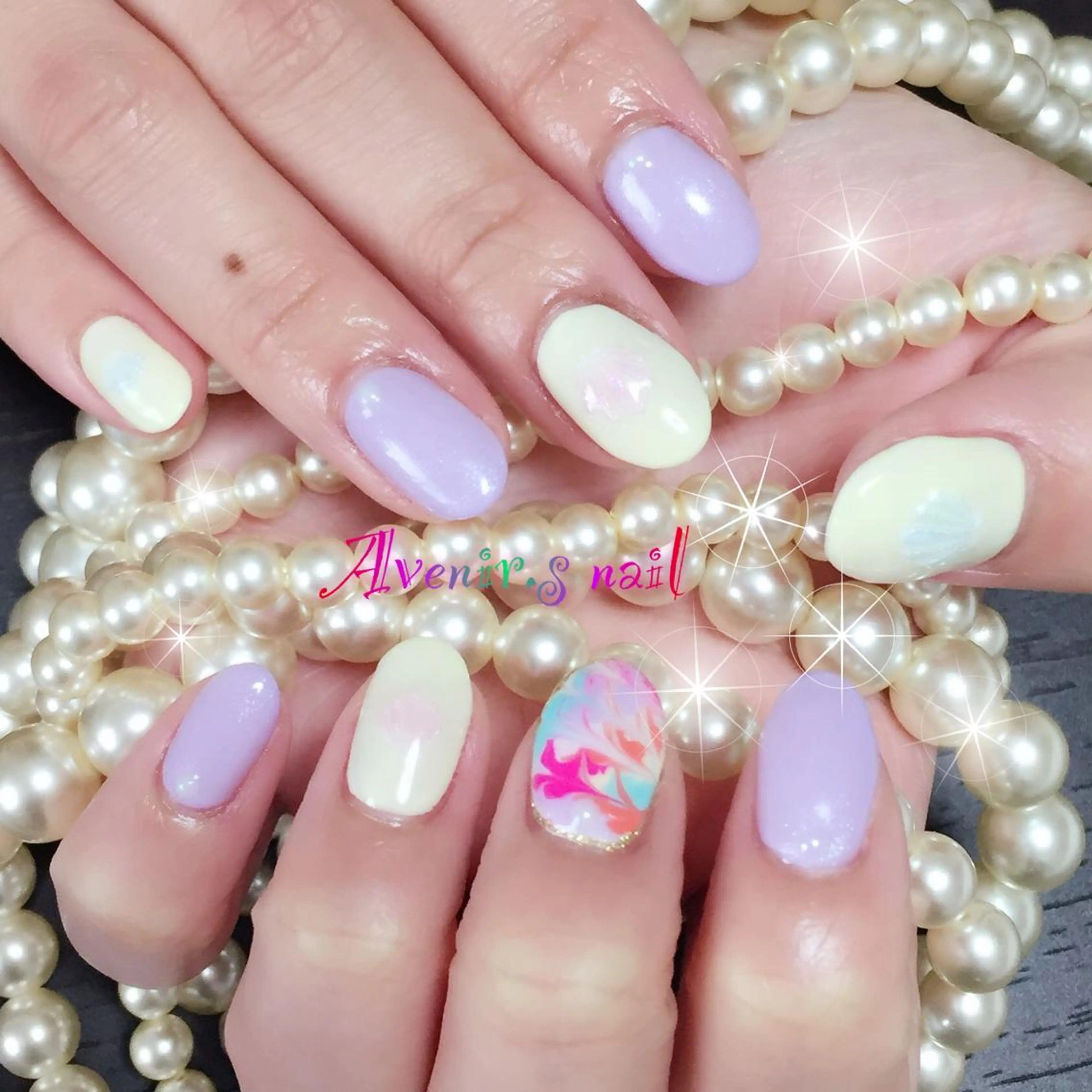 ネイル アートネイル ピーコックネイル Home Salon Avenir.のネイルデザイン