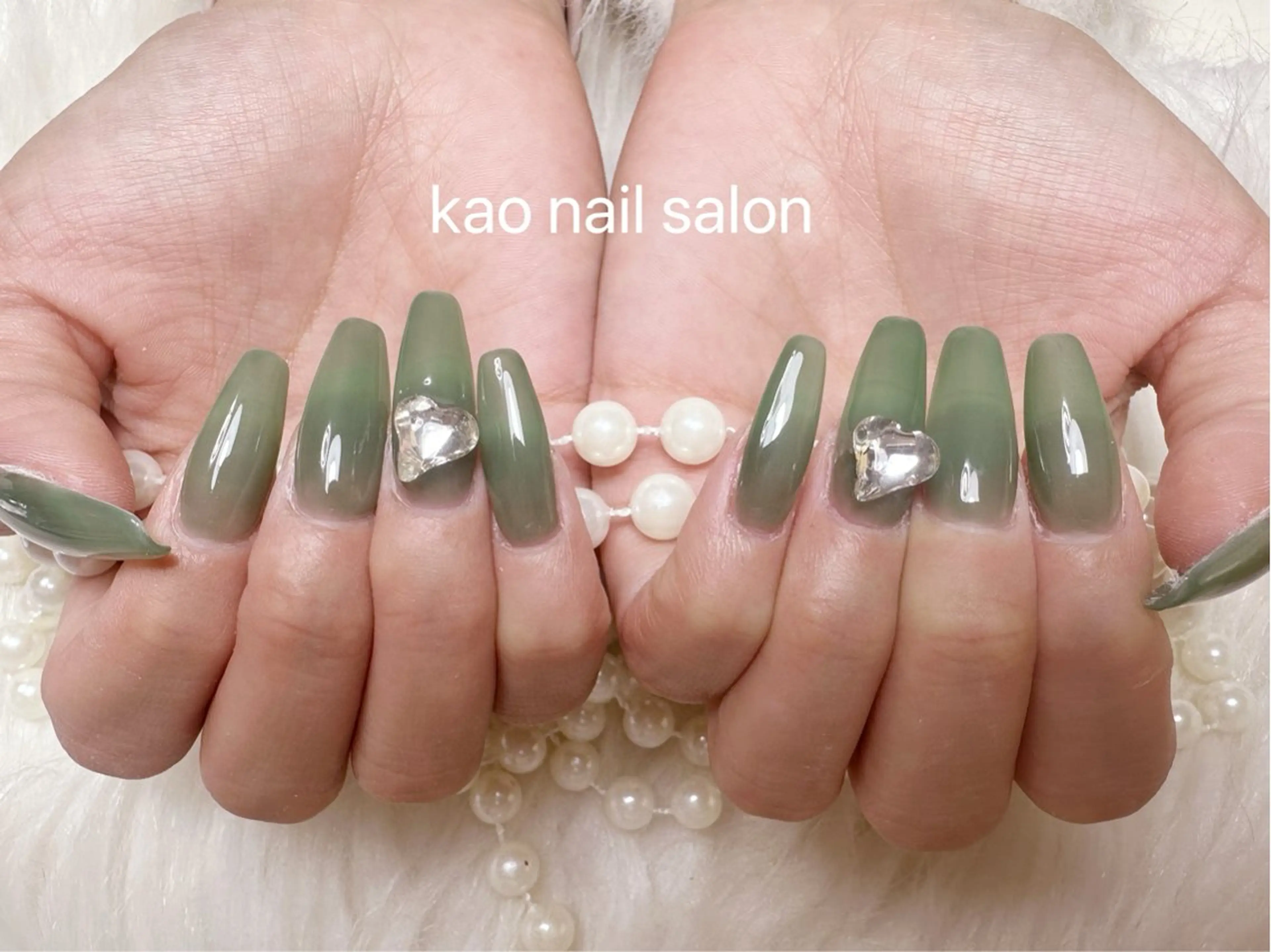 ネイル ハンドネイル kao nail マグネット/長さだしのネイルデザイン