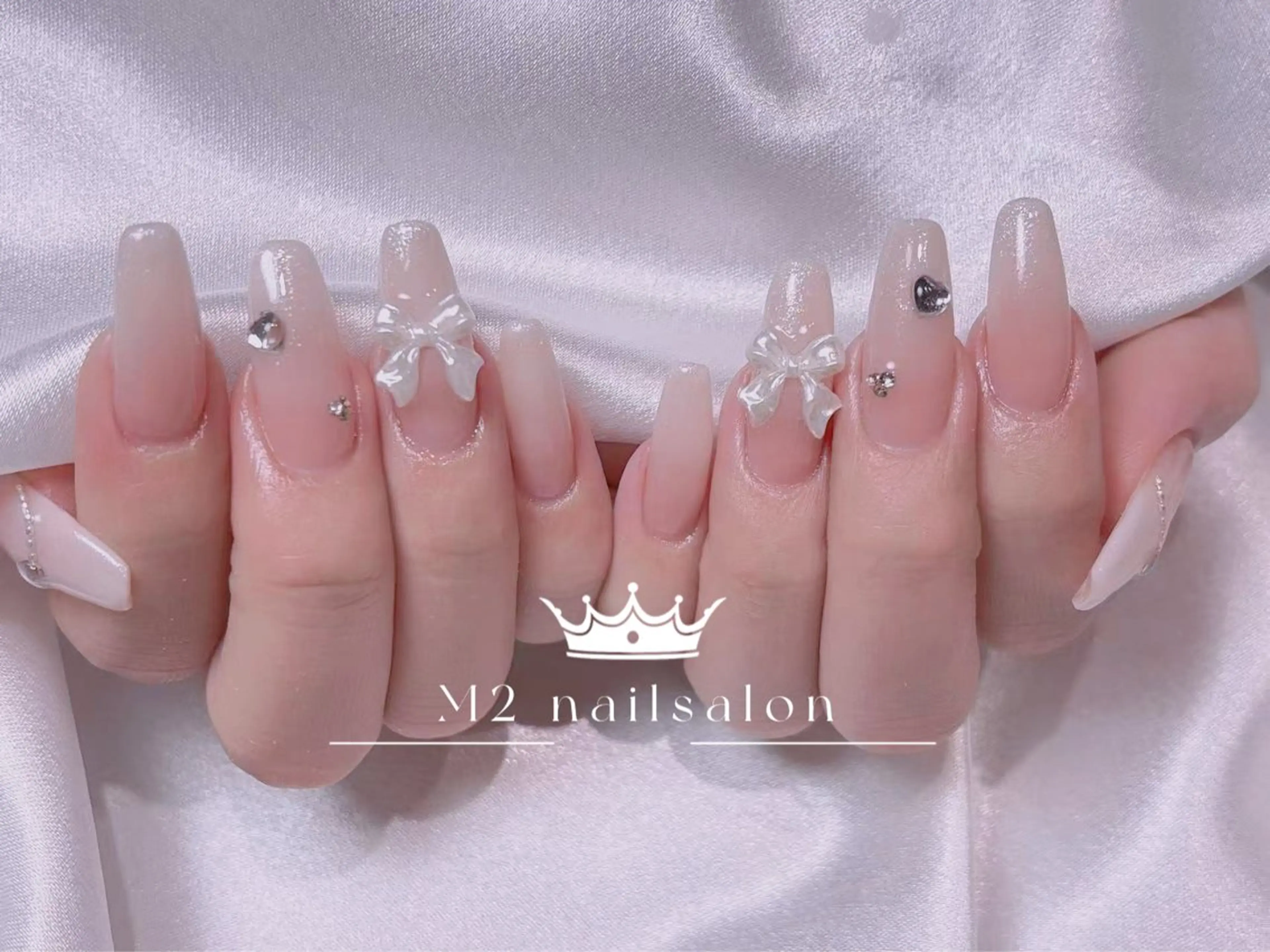 ネイル ジェルネイル 韓国ネイル マグネットネイル パラジェル ワンホンネイル ハンドネイル 長さだし専門店 M2　rikaのネイルデザイン