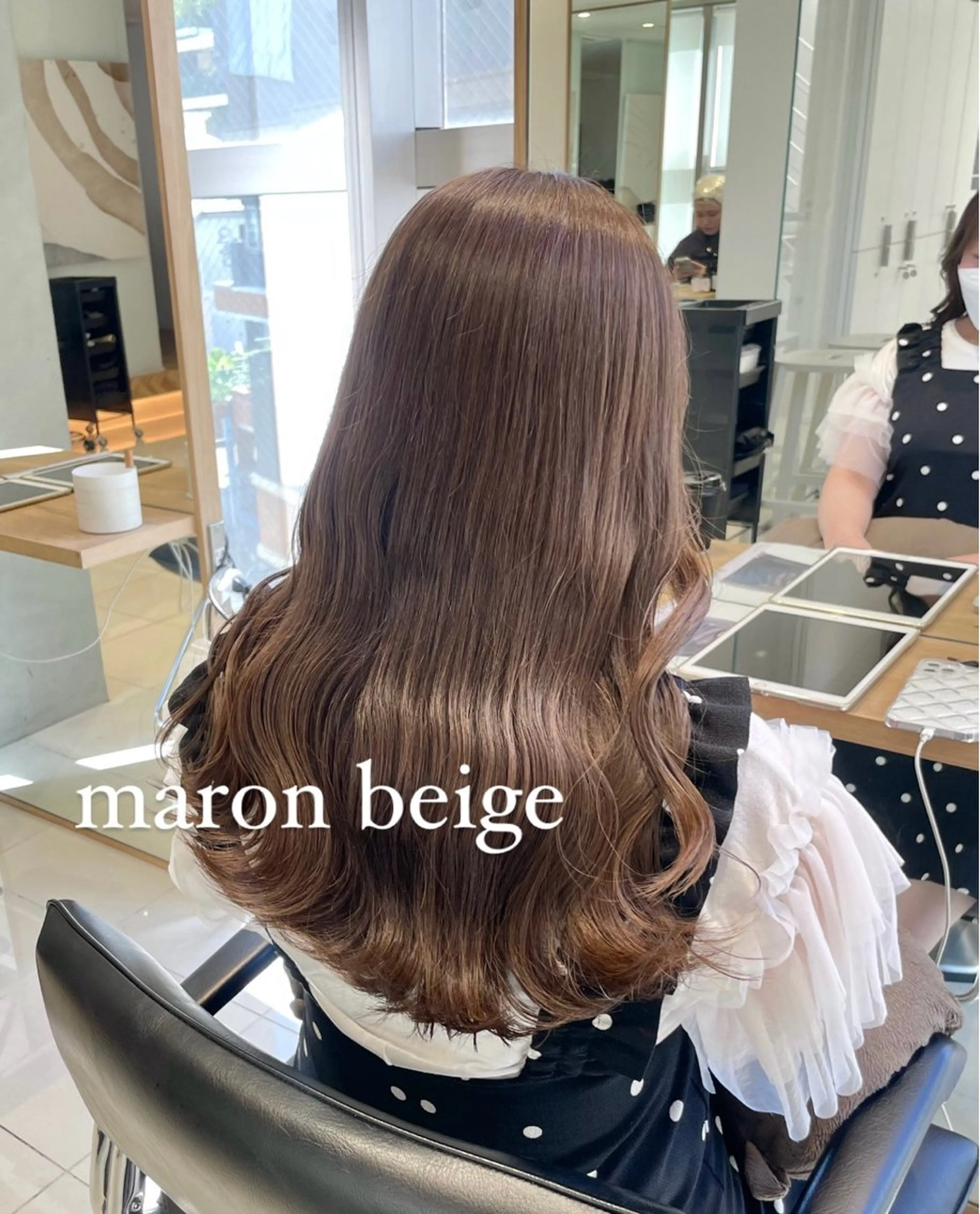 ロング カラー ベージュカラー ブリーチ 透明感カラー ブリーチなしカラー ヘアカラー トリートメント ツヤ髪/韓国ヘア 💎Nokaのヘアスタイル