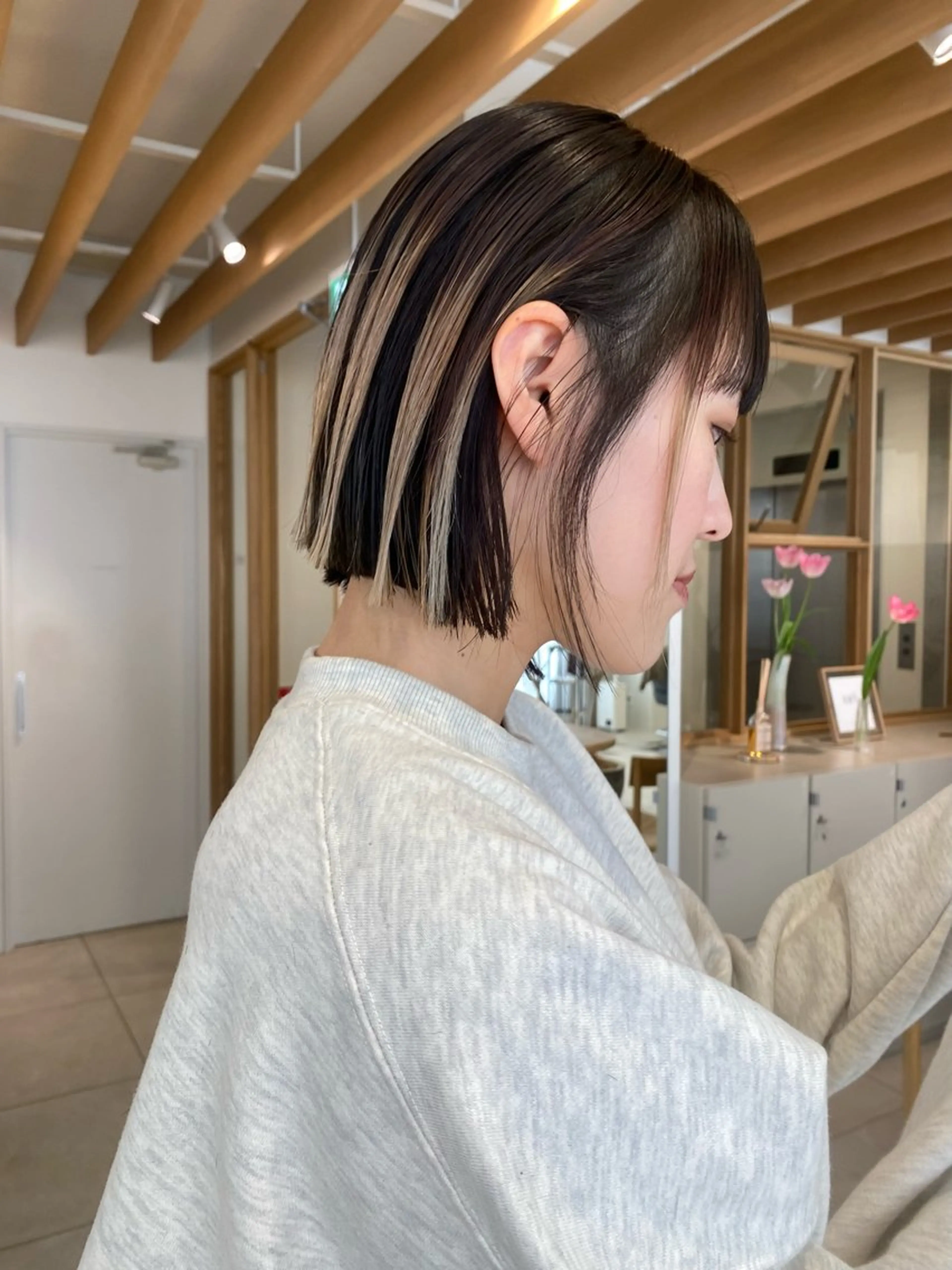 ショート カラー 似合わせカットカラー りおなのヘアスタイル