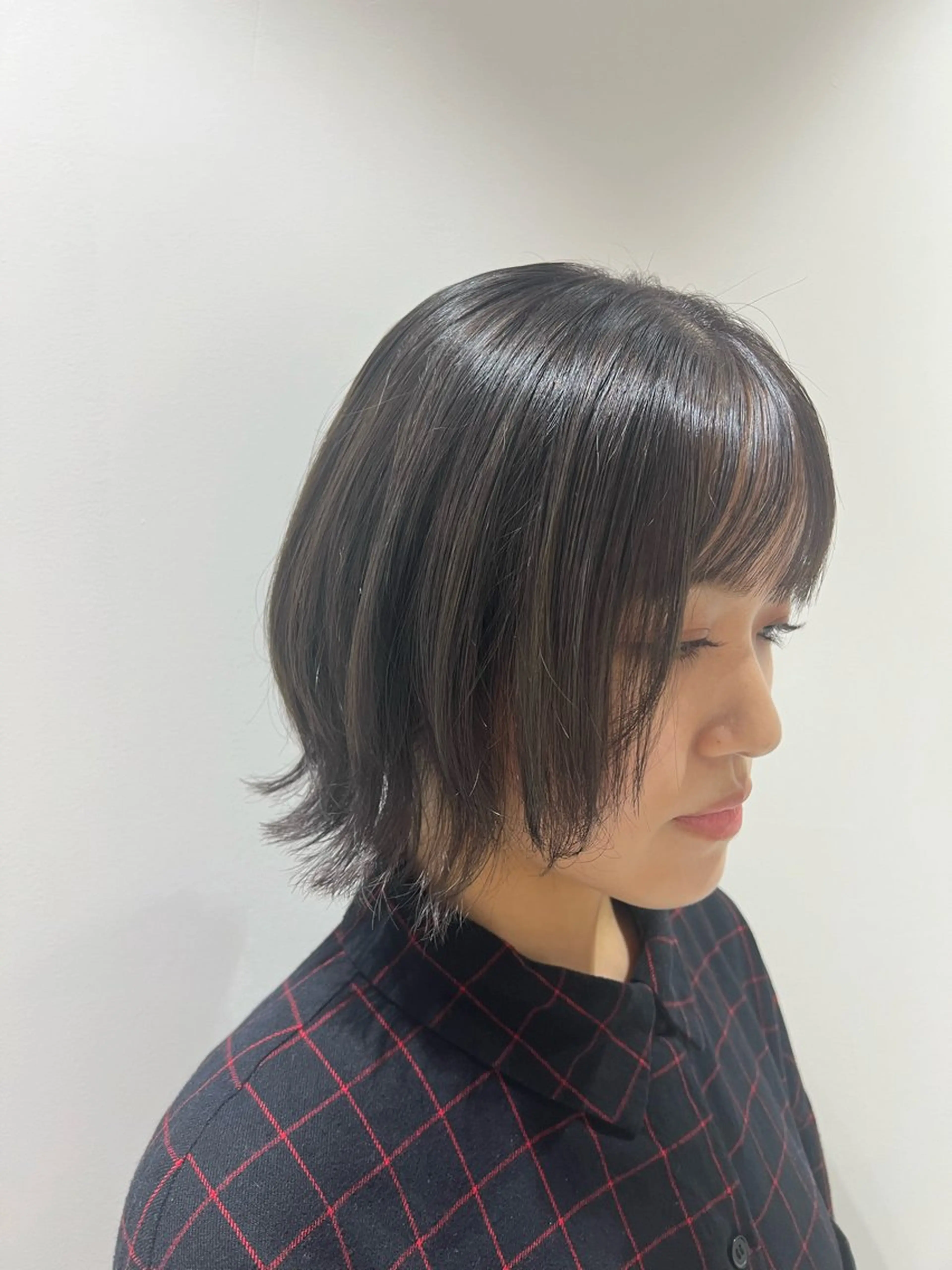 カラー グレージュ ヘアカラー 瀬戸 杏珠のヘアスタイル