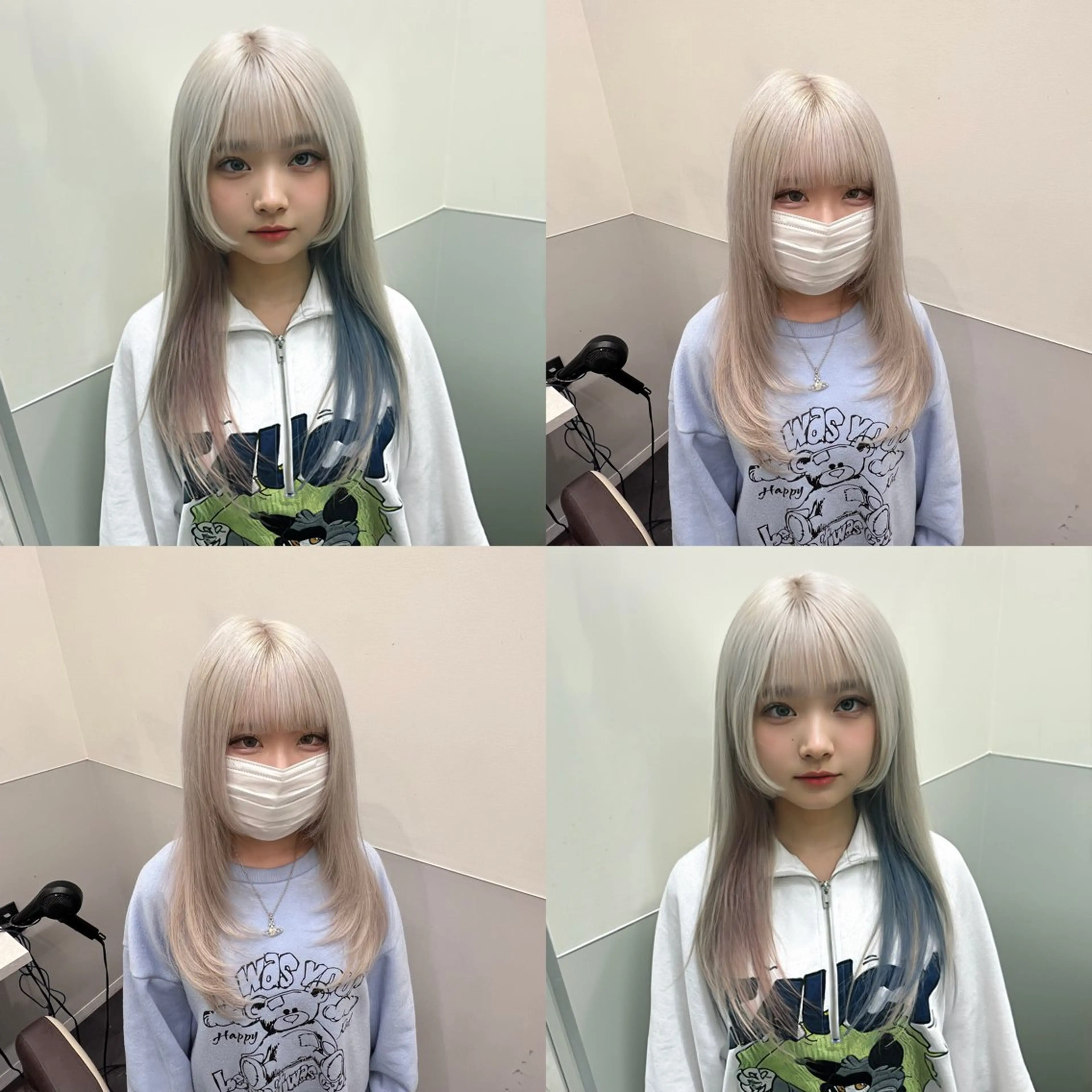 セミロング カラー カット ヘアカラー トリートメント ヘアセット ダブルカラー特化💍 tiam💍韓国ヘアのヘアスタイル