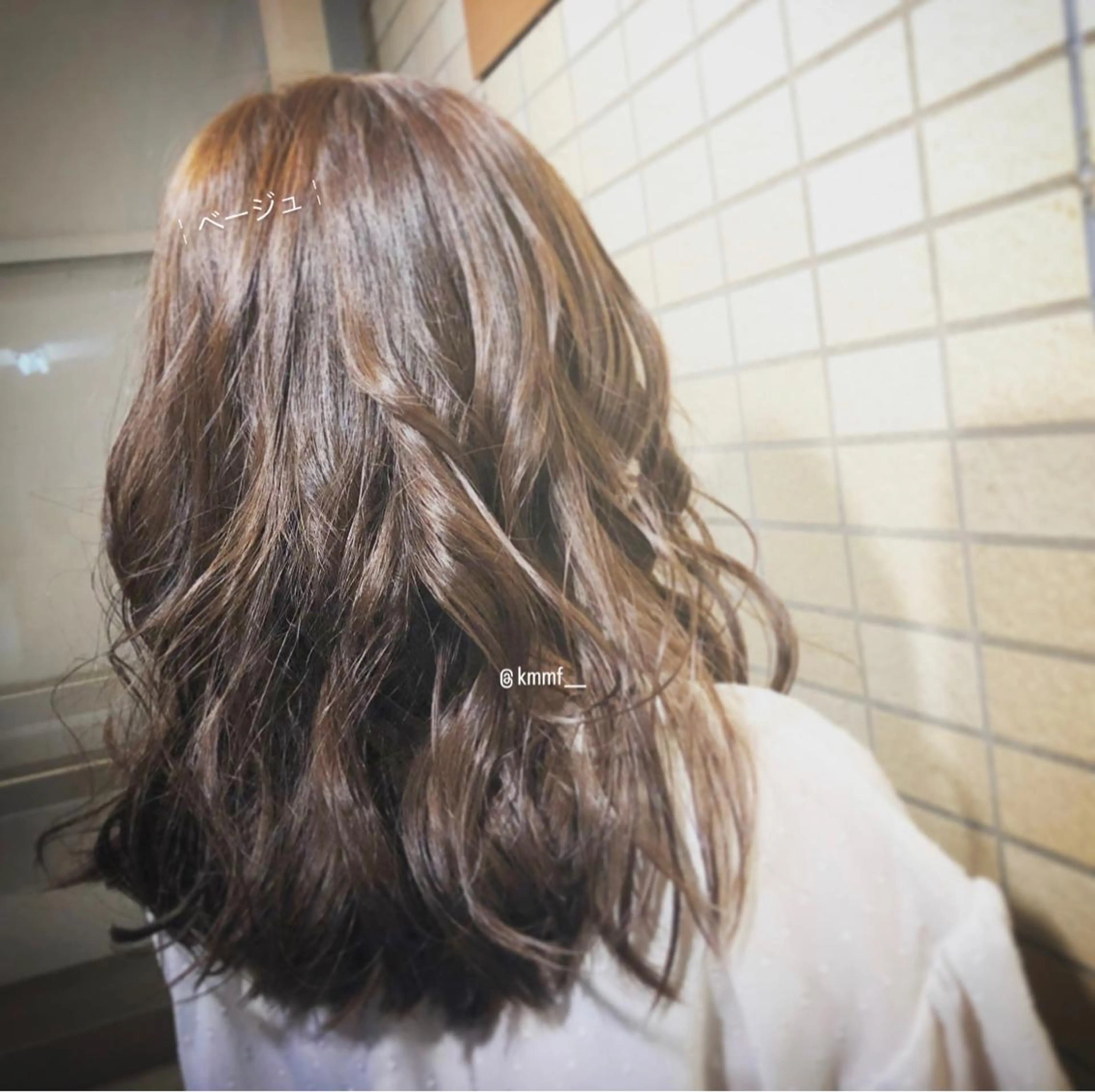 ミディアム カラー カット ヘアカラー トリートメント ヘッドスパ 早田 遥 🍊.のヘアスタイル