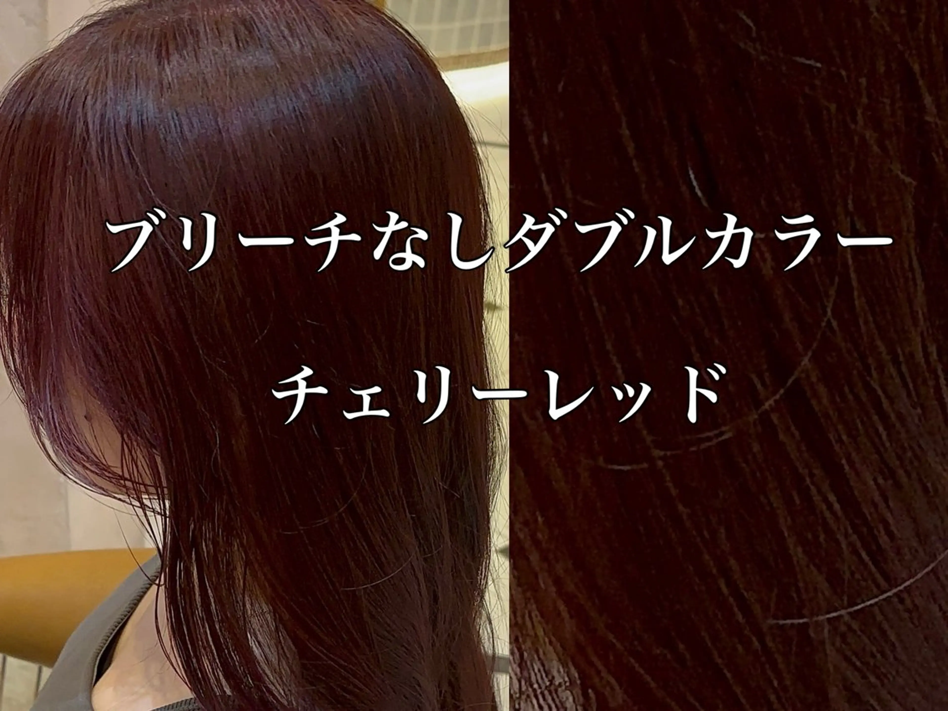 ミディアム カラー レッドカラー カット ヘアカラー トリートメント ブリーチなしダブル カラー縮毛矯正　下野のヘアスタイル