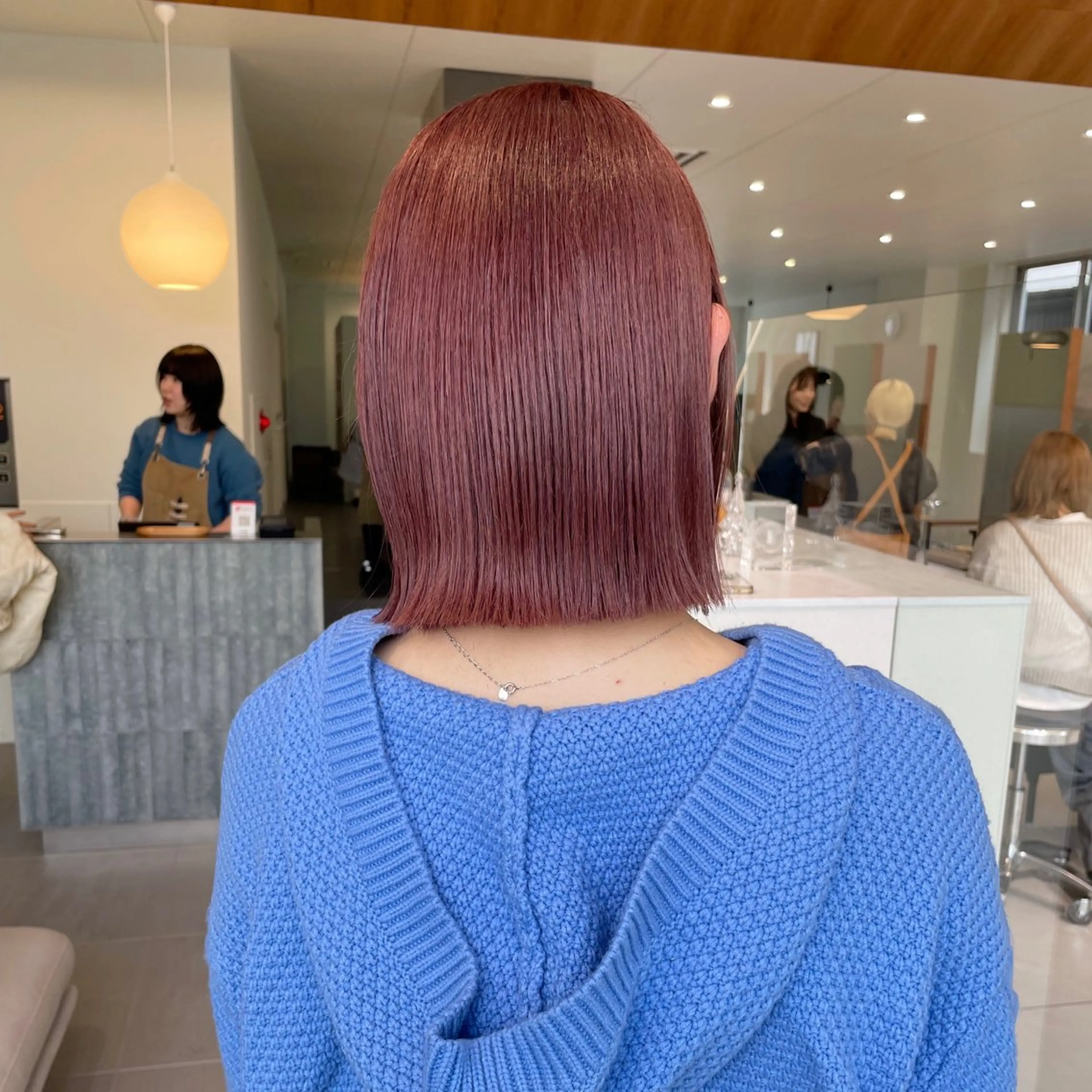 ミディアム カラー ベージュカラー 透明感カラー ダブルカラー ピンクカラー ボブ 髪質改善/ボブ 🌻Mutsumiのヘアスタイル