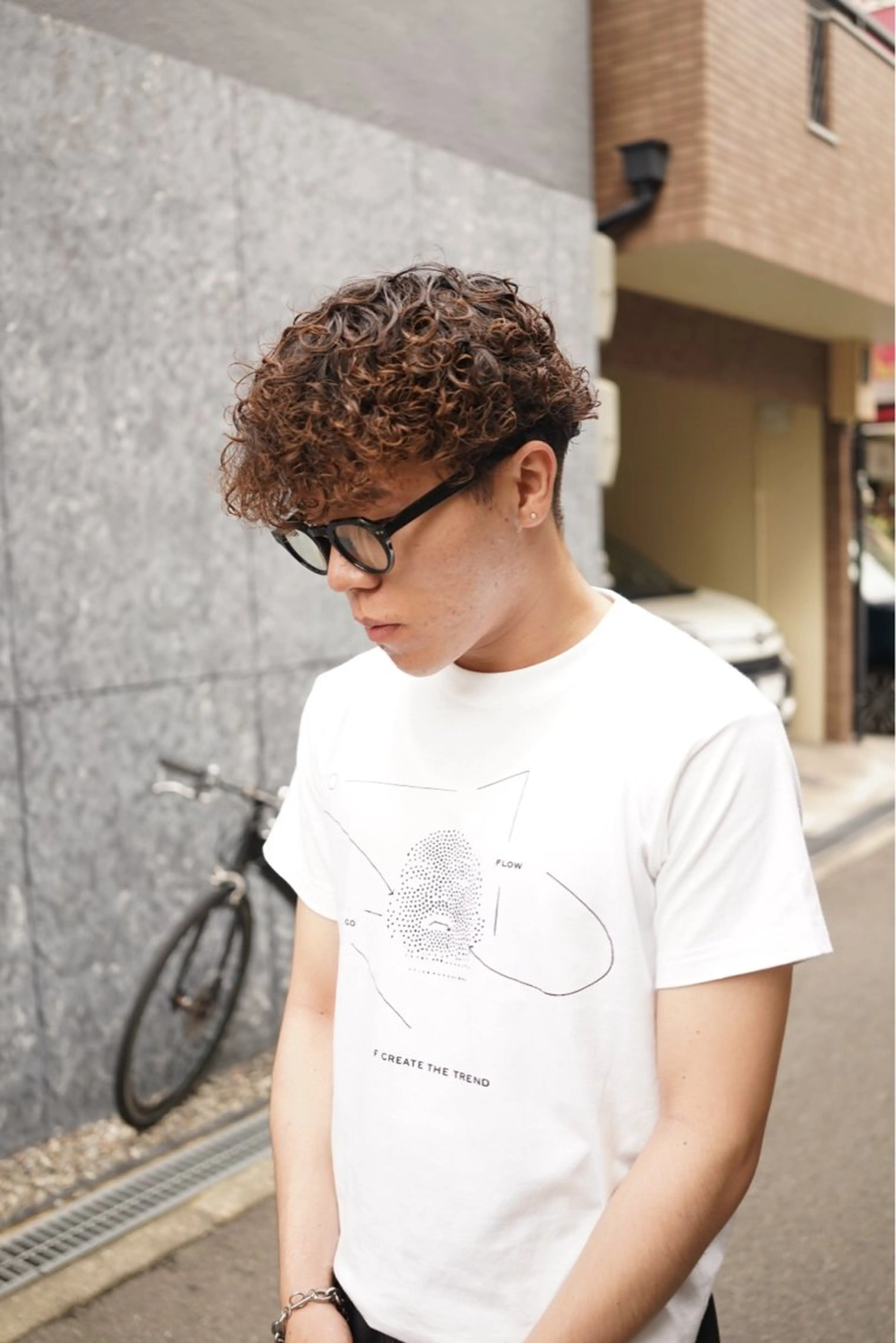 カラー パーマ メンズ メンズパーマ プードルパーマ プードルパーマ スパイキーショート /パーマ/山本孝明のヘアスタイル