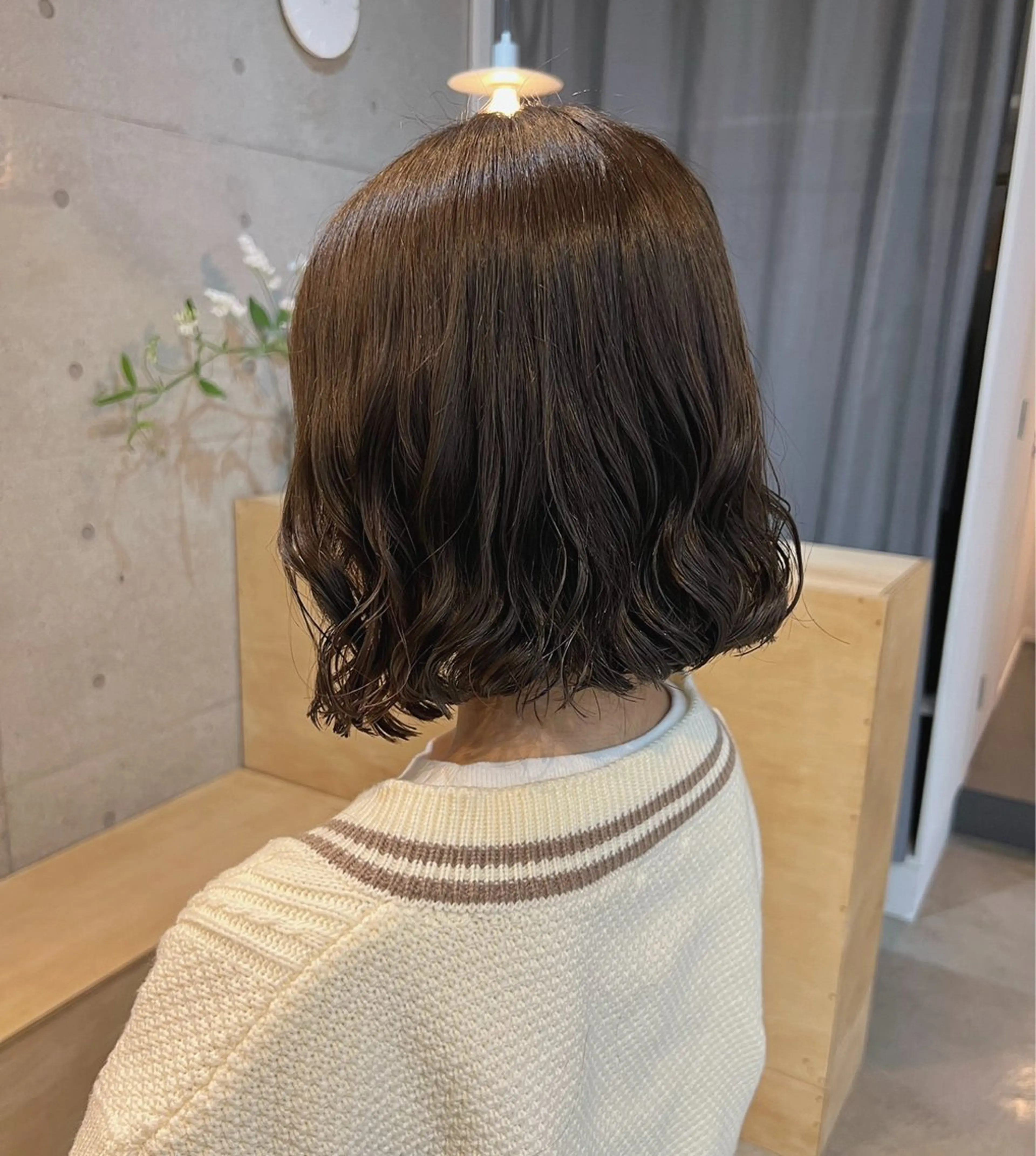 ミディアム カラー パーマ カット ヘアカラー パーマ akane/ボブ /ブラウンベージュのヘアスタイル