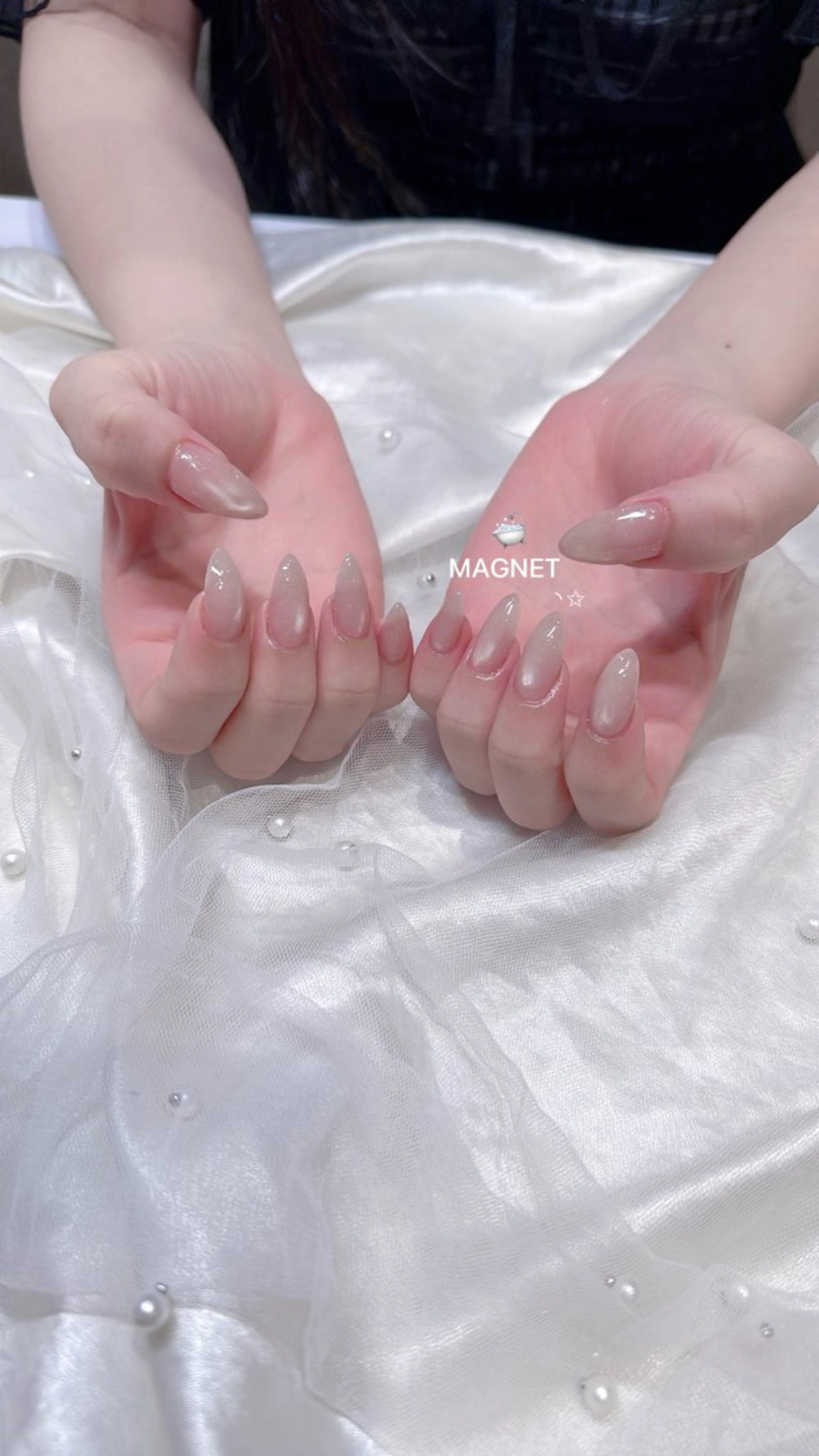 ネイル 氷ネイル・うるうるネイル マグネットネイル ハンドネイル ୨୧ ayakaのネイルデザイン