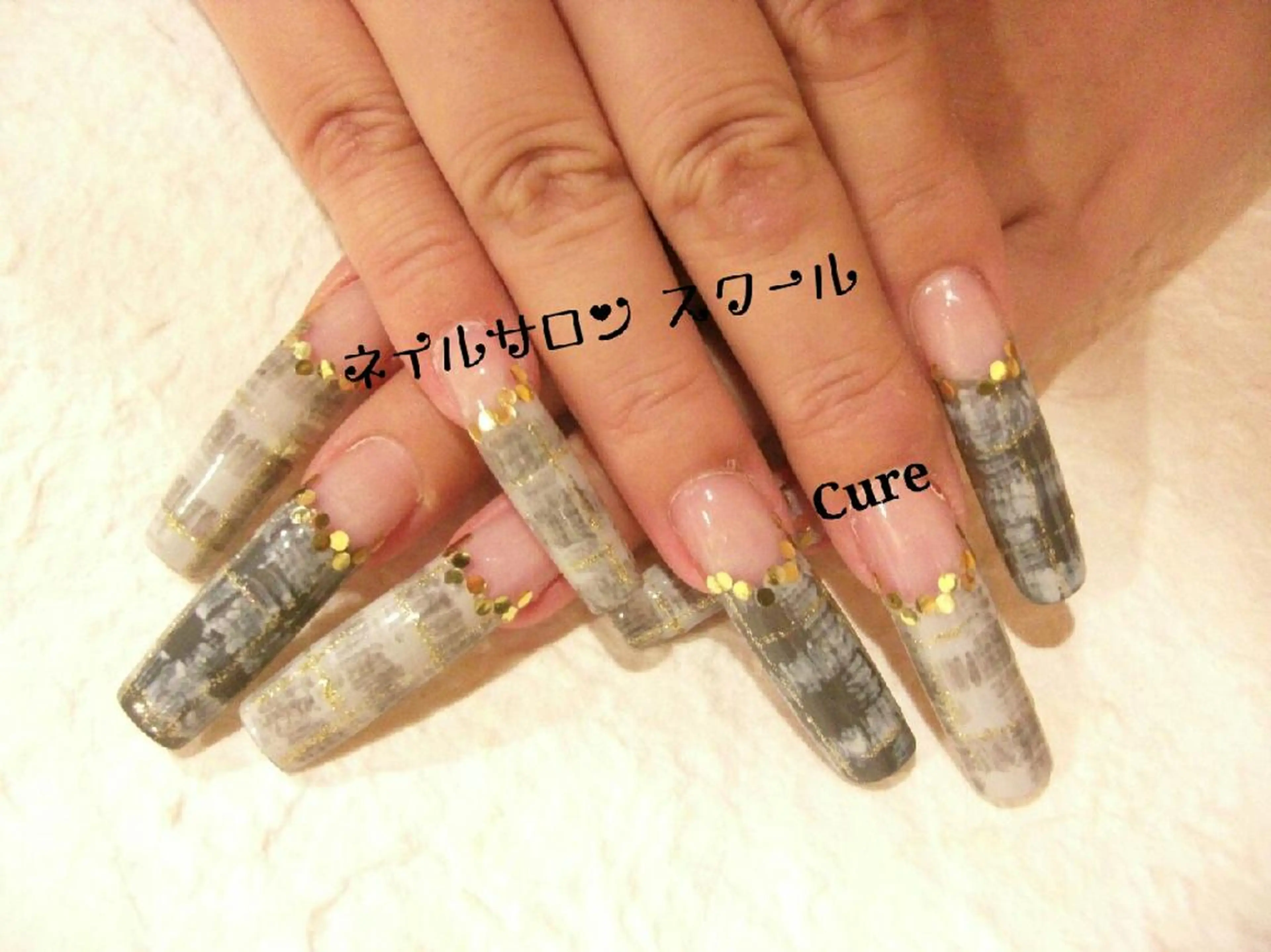 ロング ネイル ロング ロングネイル スカルプネイル ネイルサロン Cureのネイルデザイン