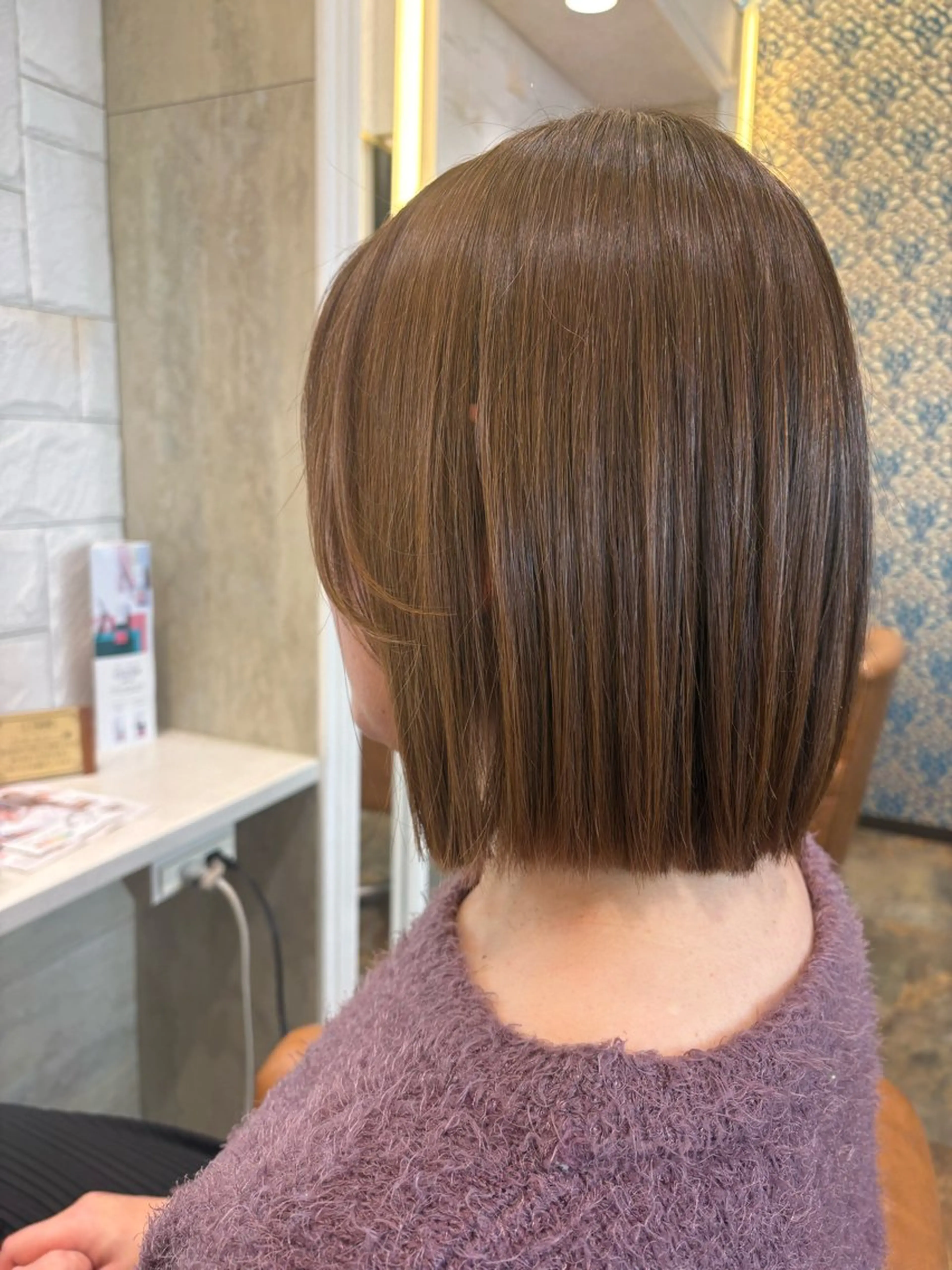 ミディアム カット 縮毛矯正 トリートメント RITZ 髪質改善/ 清水のヘアスタイル