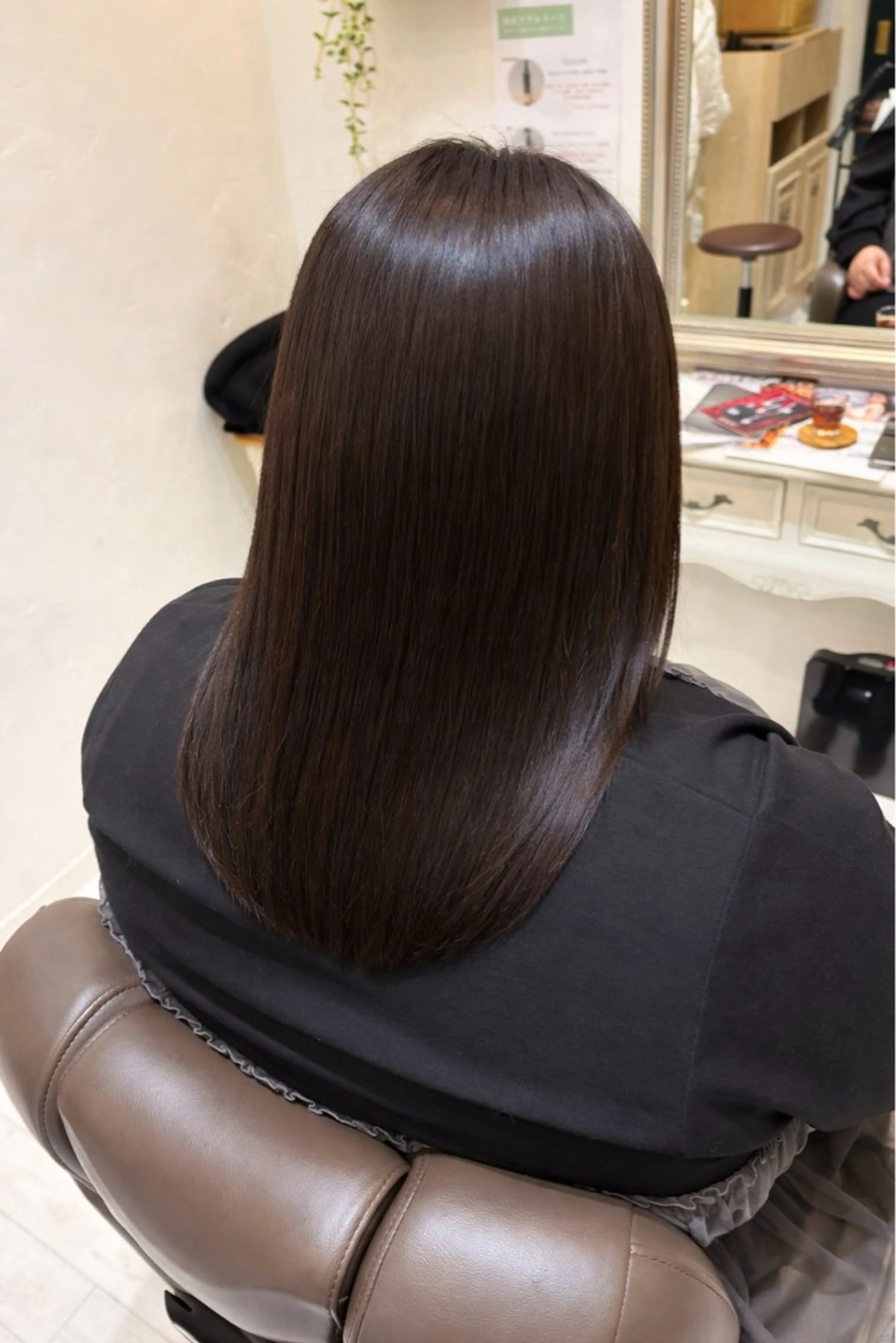 ミディアム ピンクブラウン 艶髪/髪質改善‎🤍 原田真心🫧のヘアスタイル