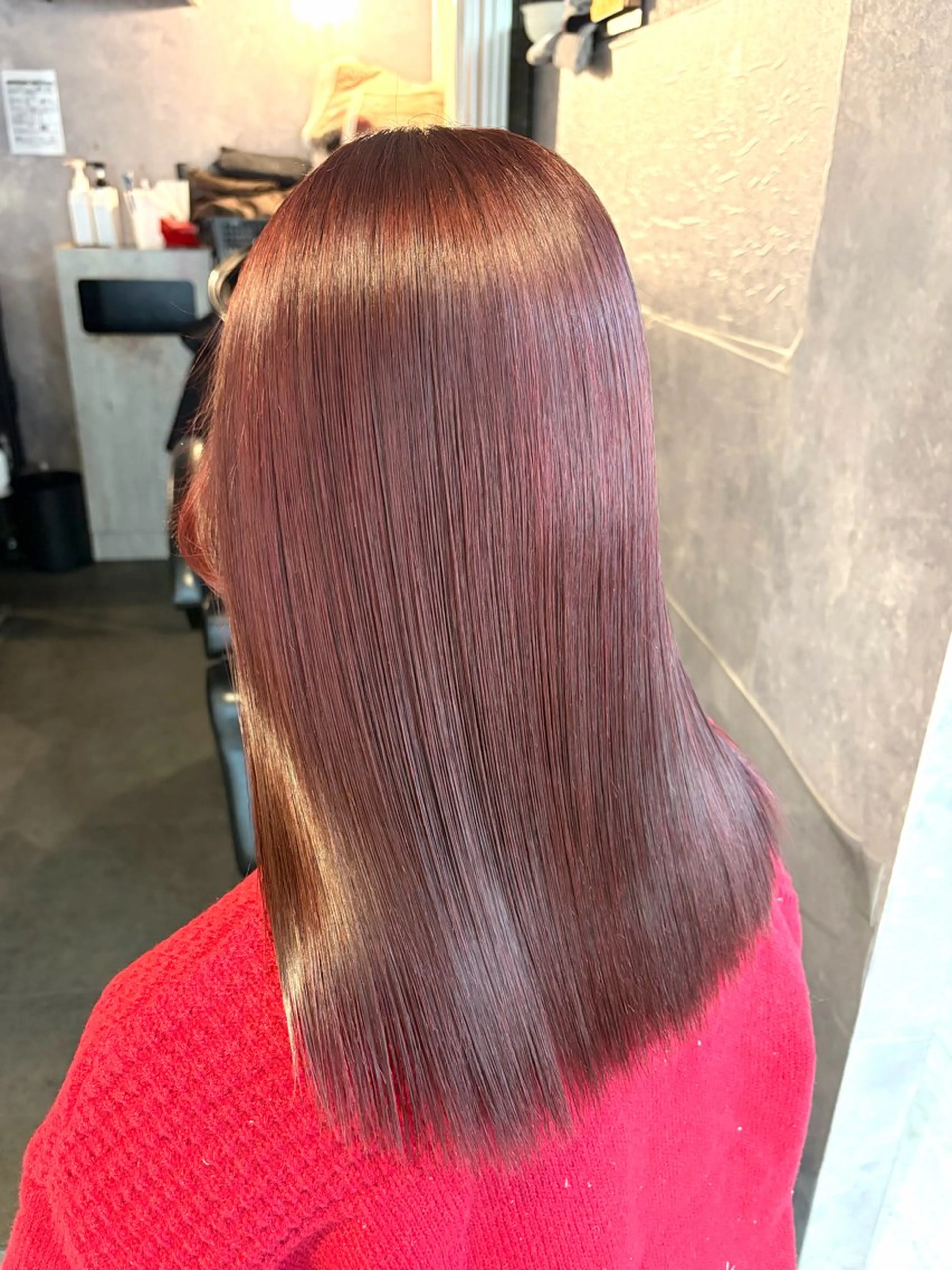 セミロング カラー 🩶鈴木茉奈🩶艶髪 /透明感/暖色カラーのヘアスタイル