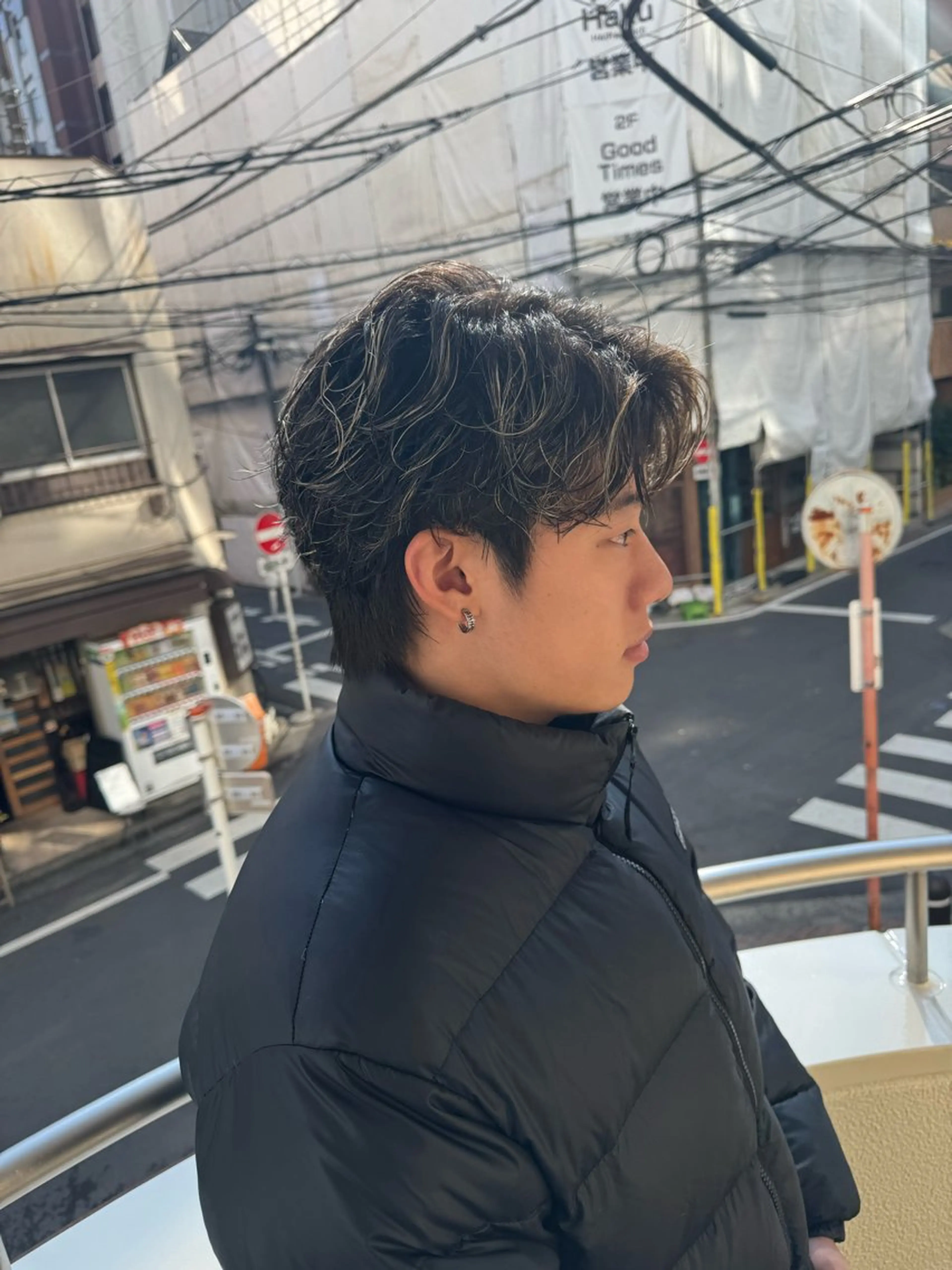 パーマ メンズ カット パーマ トリートメント メンズ特化韓国ヘア シャドウパーマのヘアスタイル