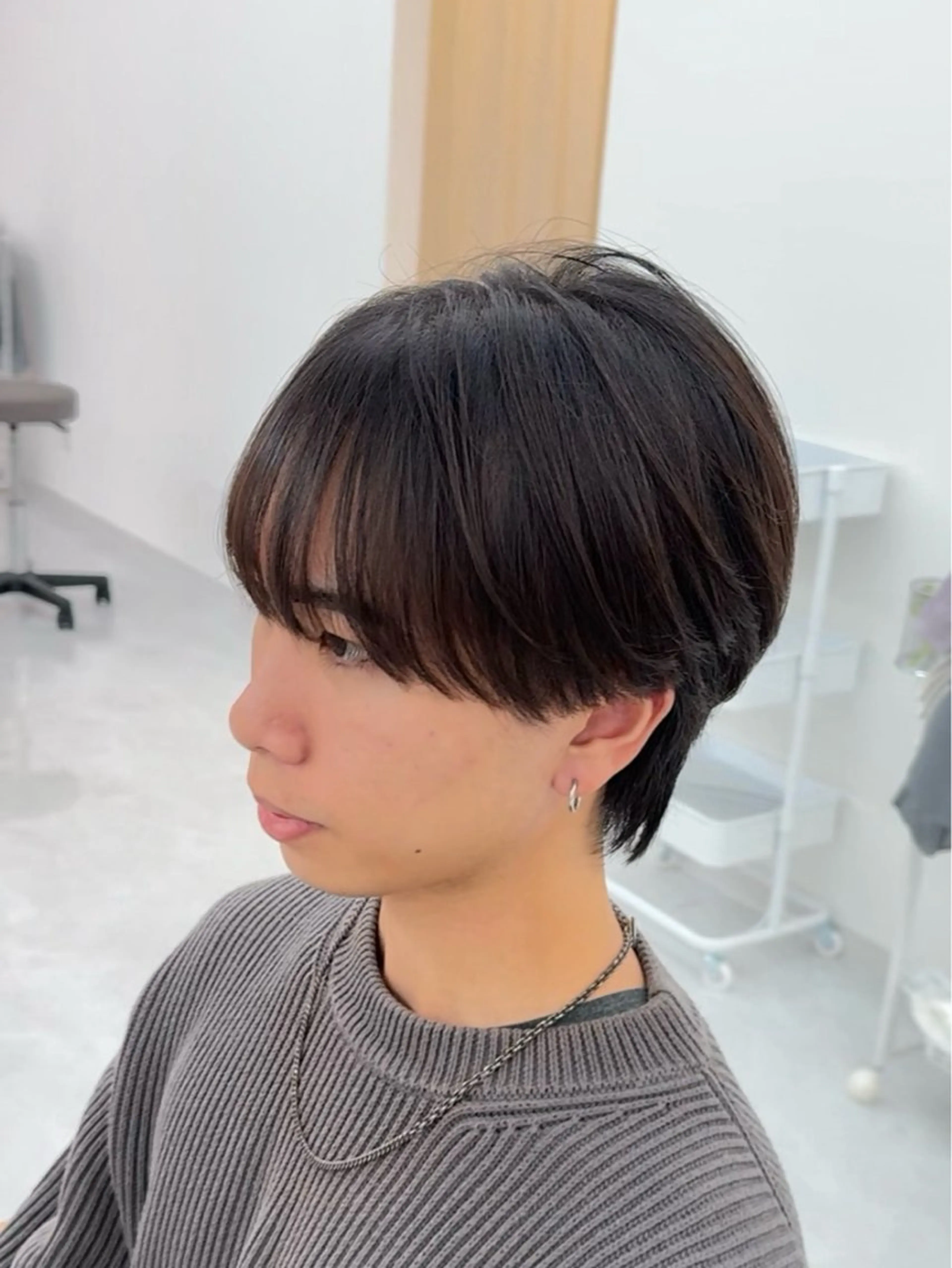 メンズ マッシュ シースルーマッシュ カット 🐑メンズパーマ🐑 秋山深【メンズ限定】のヘアスタイル