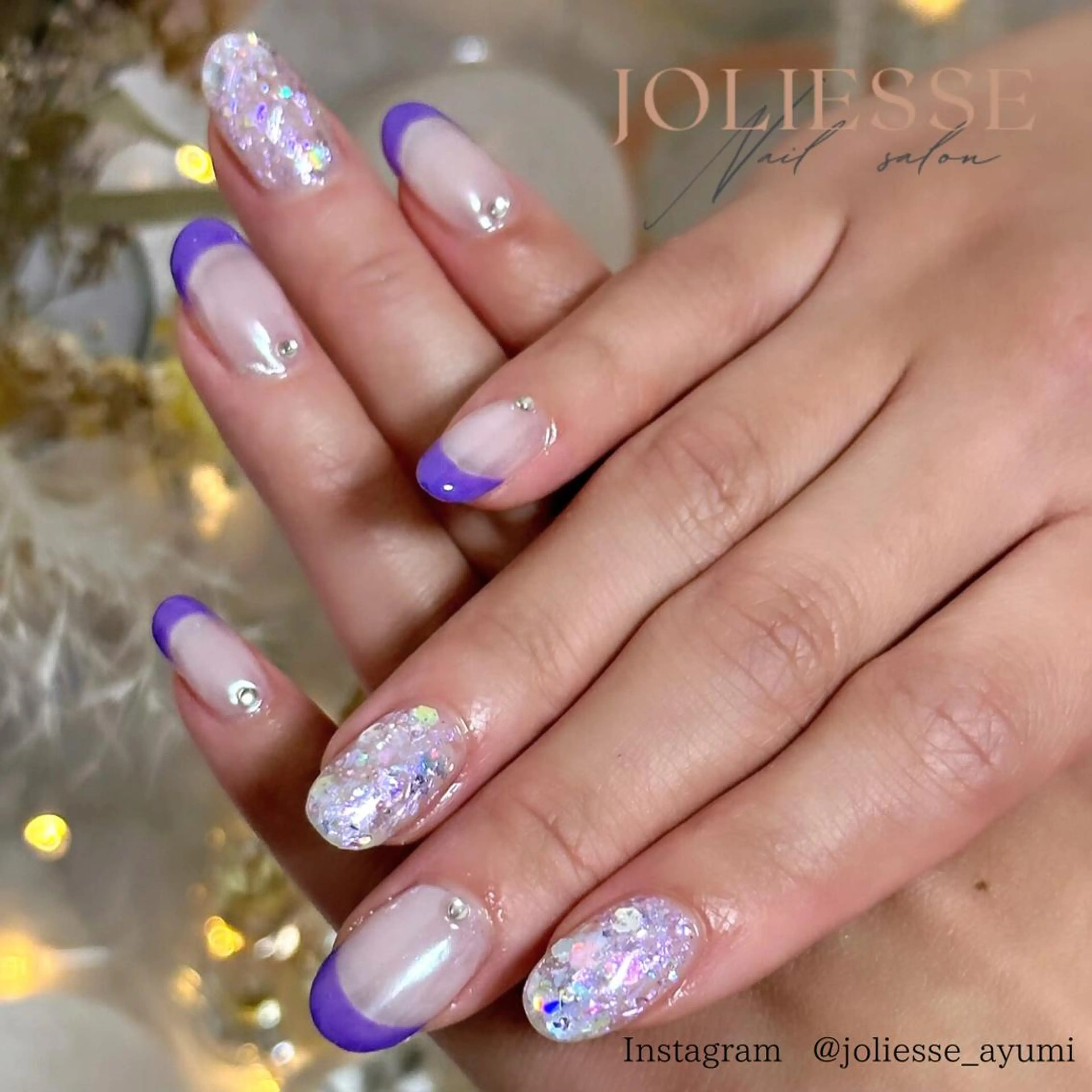 ネイル キラキラネイル ハンドネイル joliesse【ジョリエス】所属・JOLIESSE Ayumiのネイルデザイン