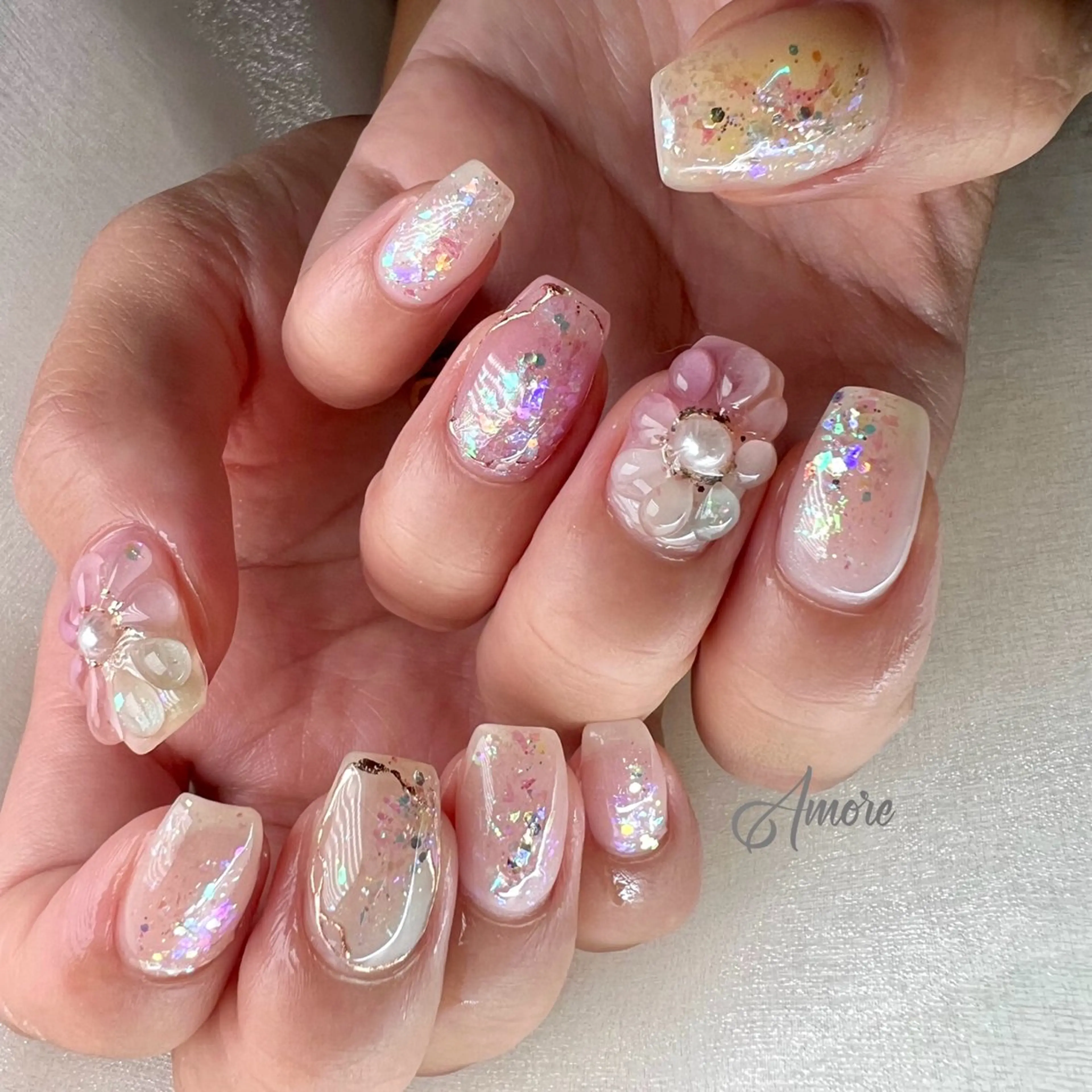 ネイル ジェルネイル 韓国ネイル パラジェル You kyehwaのネイルデザイン