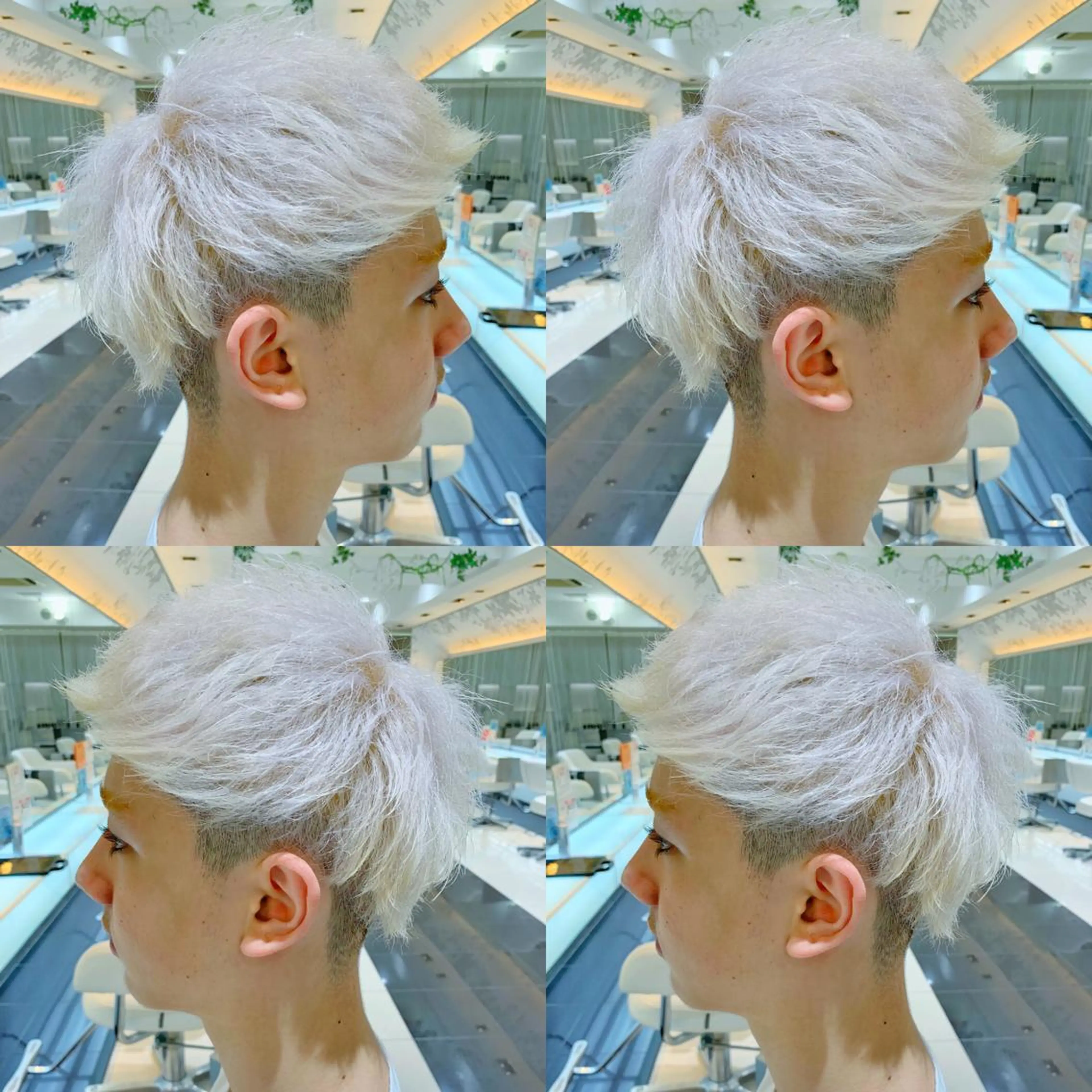 カラー メンズ アップバング 赤み消しカラー /透明感カラー 上長のヘアスタイル