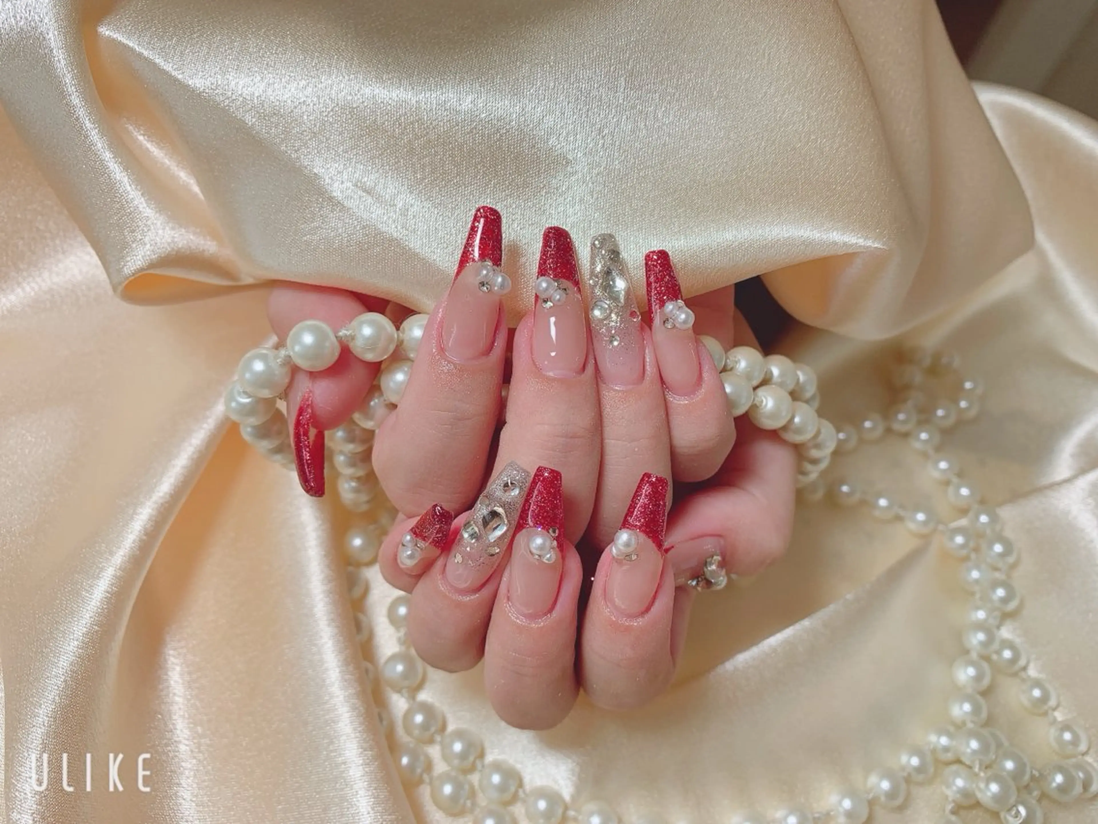 ネイル ネイルサロンAiri 長さ出し·シンプルのネイルデザイン