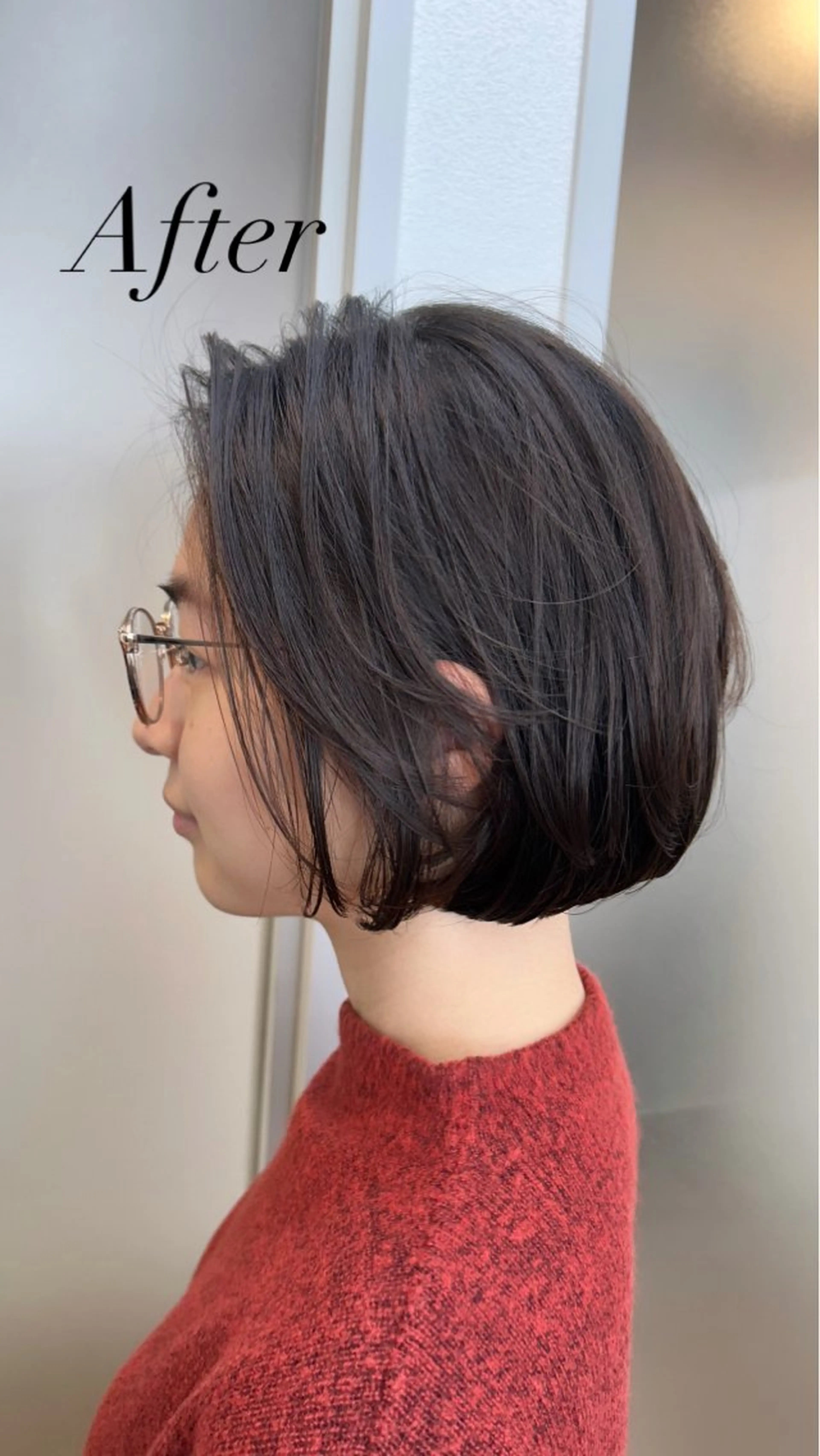 ショート カラー 顔周りレイヤー/ボブ 銀座✨中野まさひろのヘアスタイル