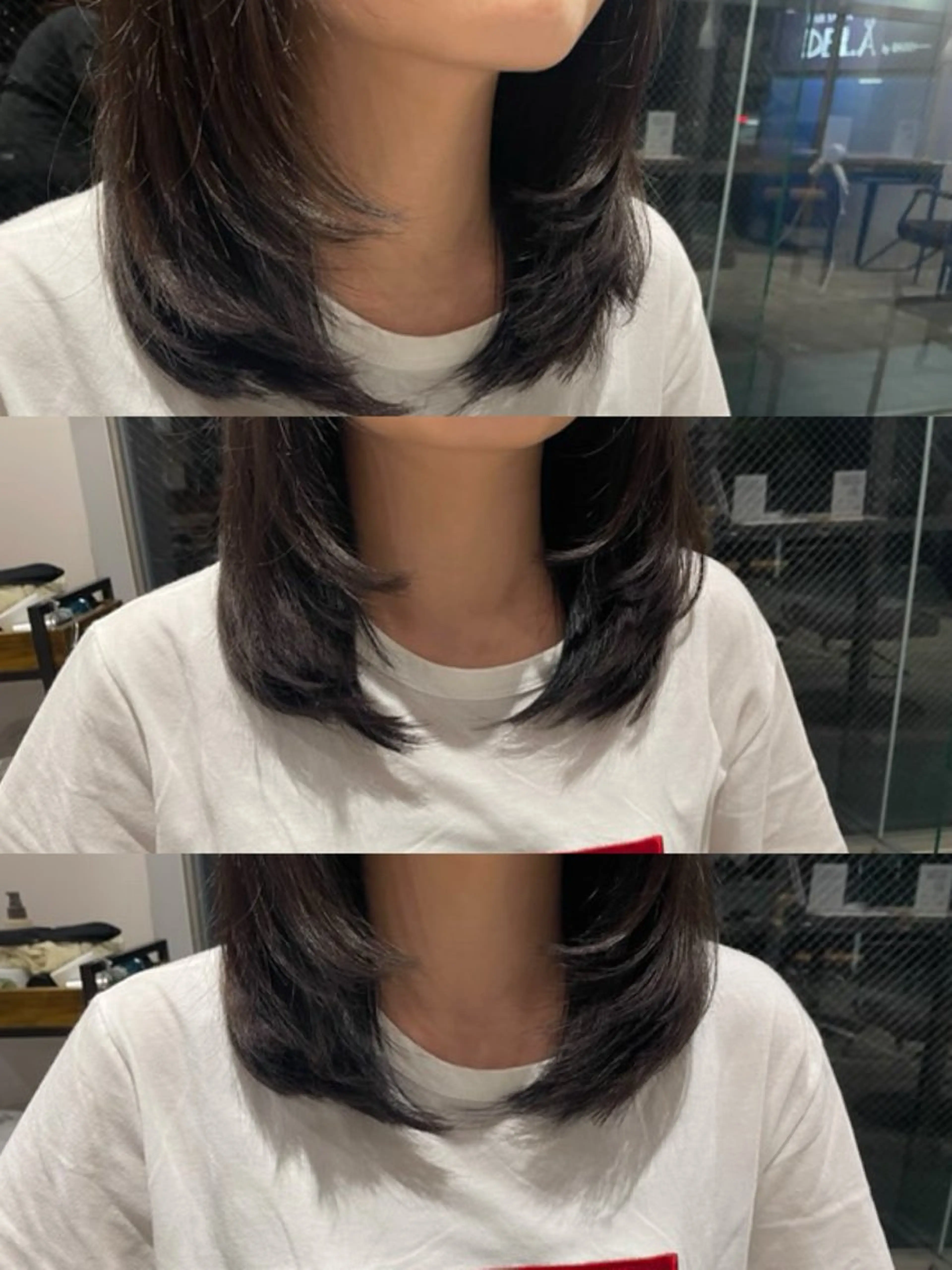 ロング レイヤーカット ローレイヤー カット はっとり ななせのヘアスタイル