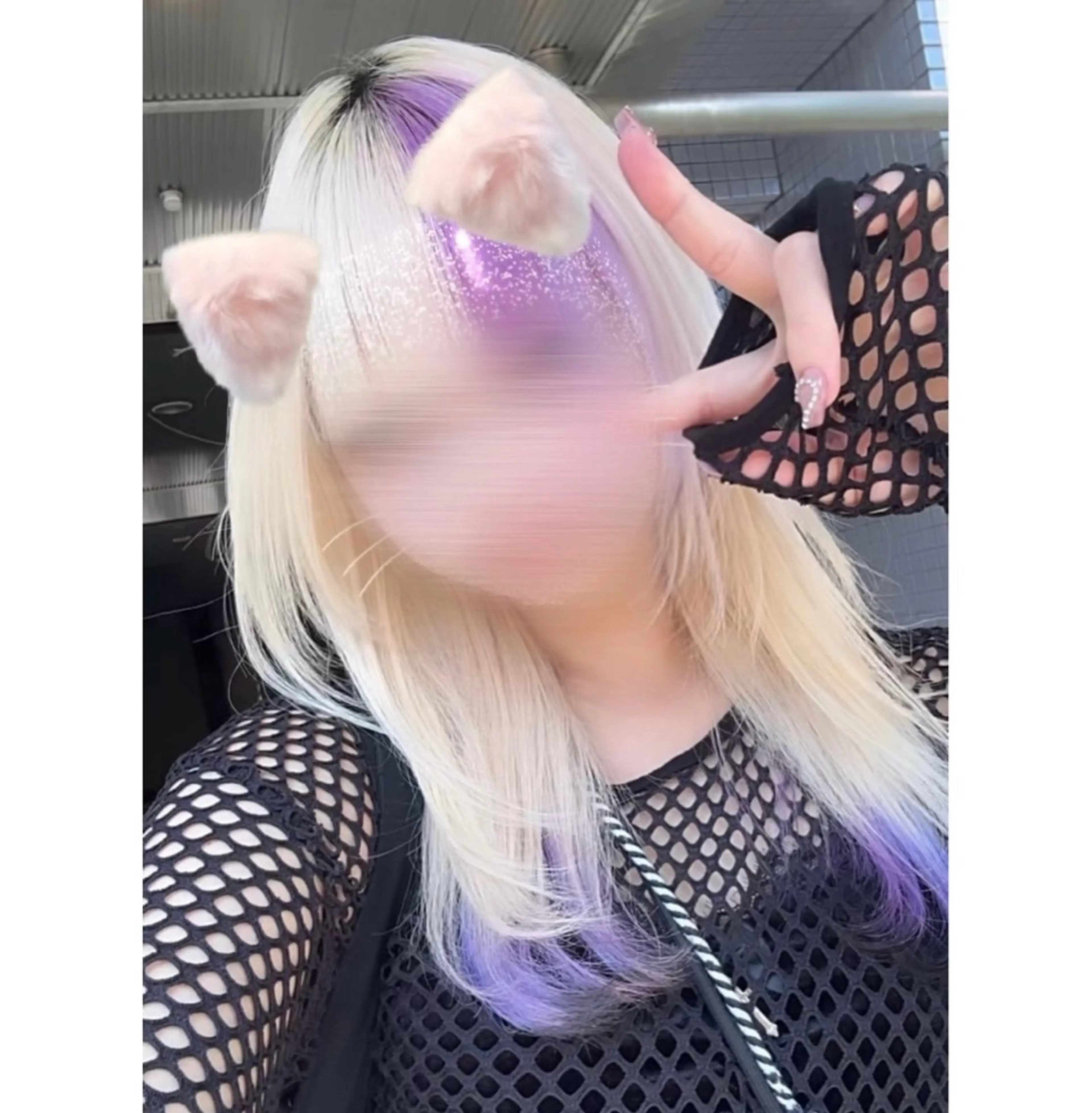 ミディアム カラー 艶髪ハイトーン/ ブロンド/Nagiのヘアスタイル