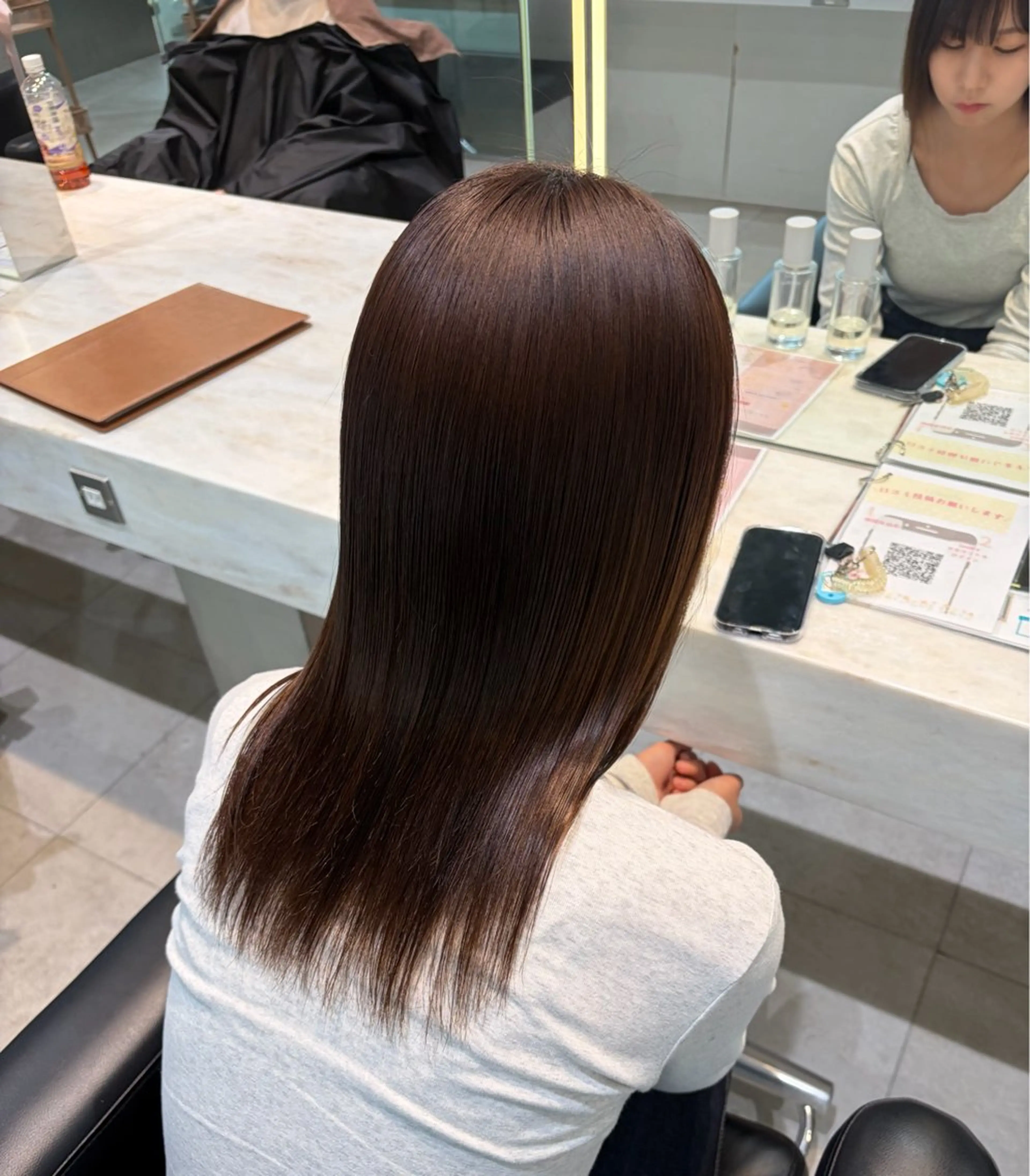 ミディアム パーマ 縮毛矯正 ♛︎ きっか ♛︎ ヘアアレンジ🩵のヘアスタイル